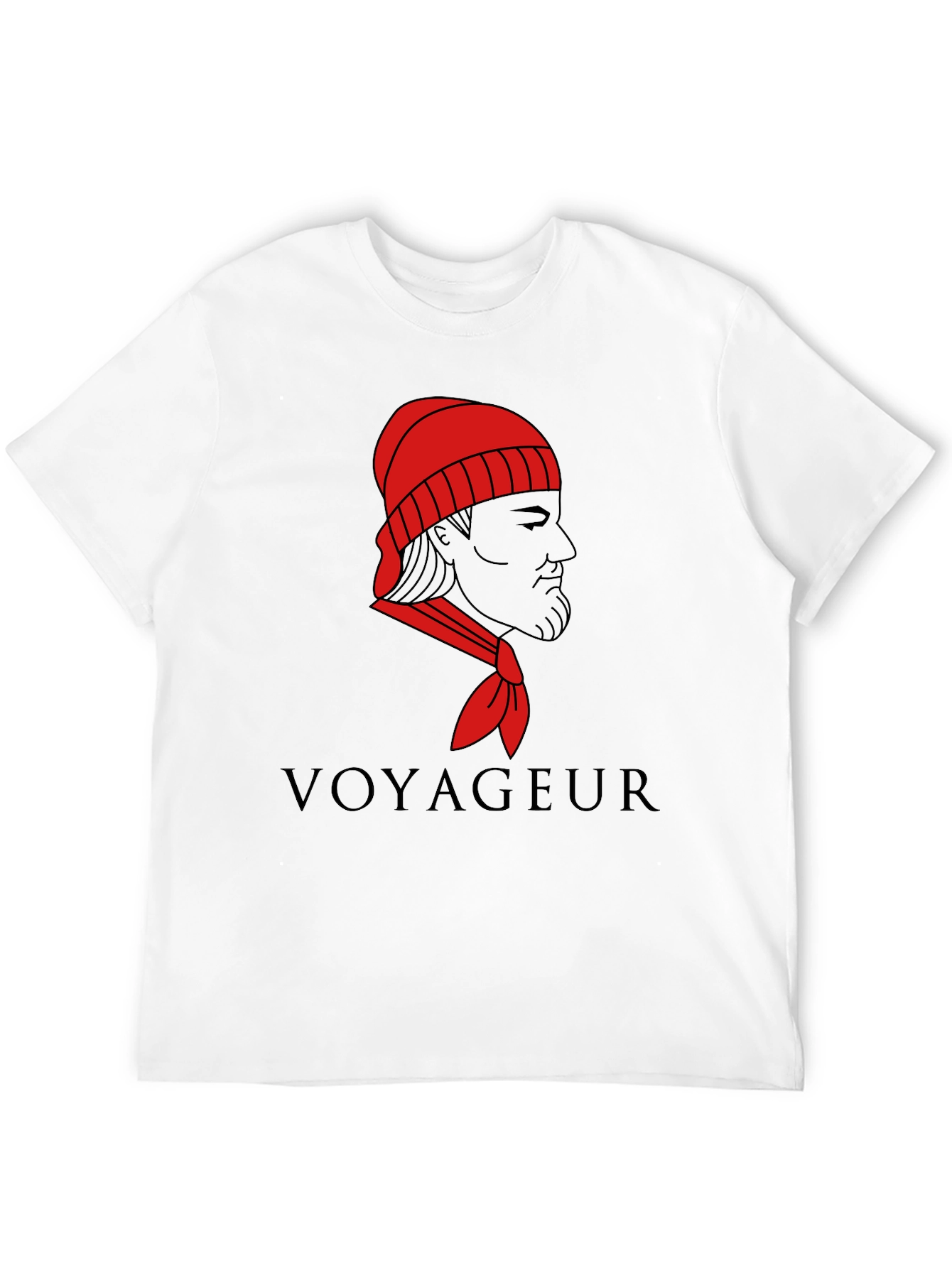 Black Voyageur Graphic T-Shirt - Black Crew Neck Tee view 12