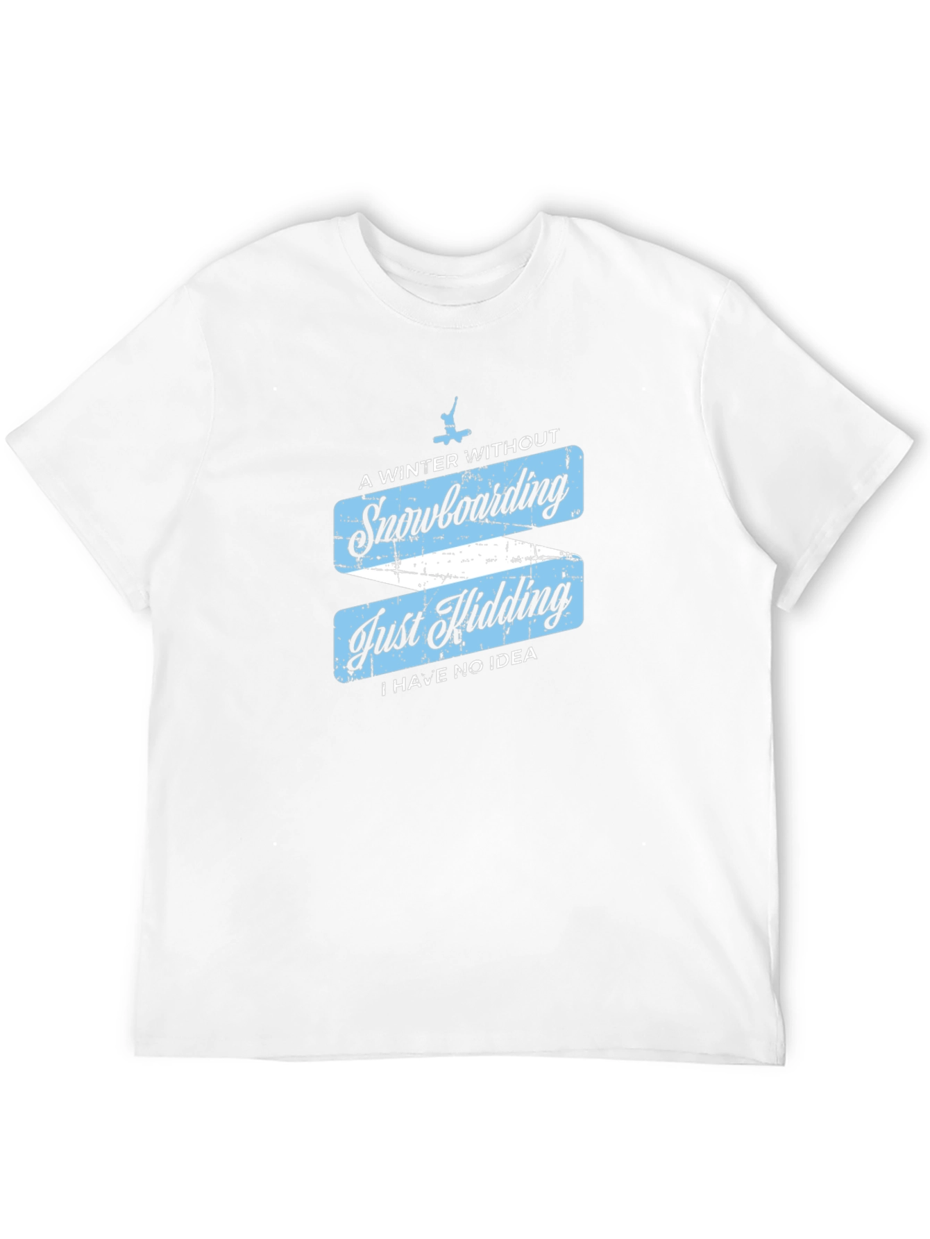 Black Funny Snowboarding T-Shirt - Winter Sports Apparel view 12