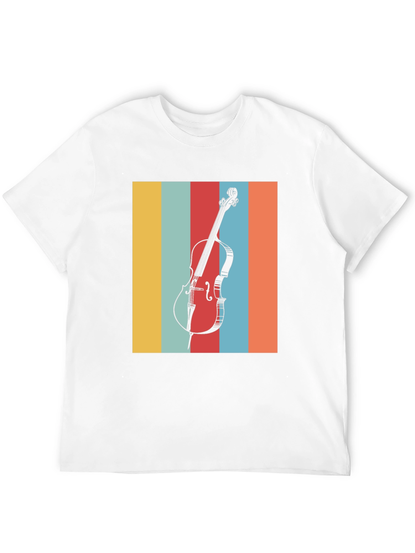 Black Retro Cello Graphic Tee - Music Lover's T-Shirt view 12