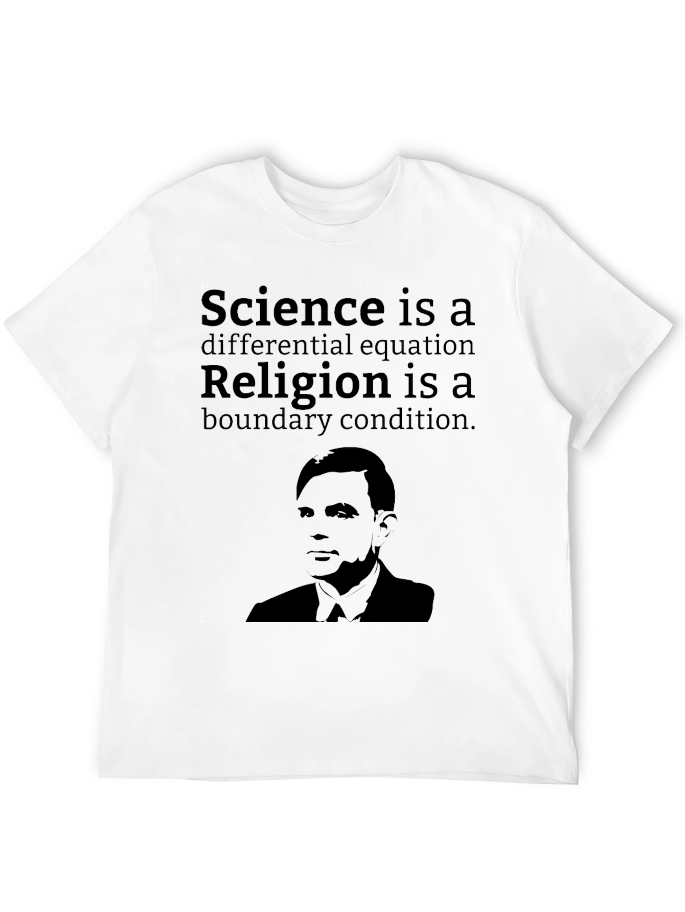 Black Science vs Religion T-Shirt, Alan Turing Graphic Tee view 12