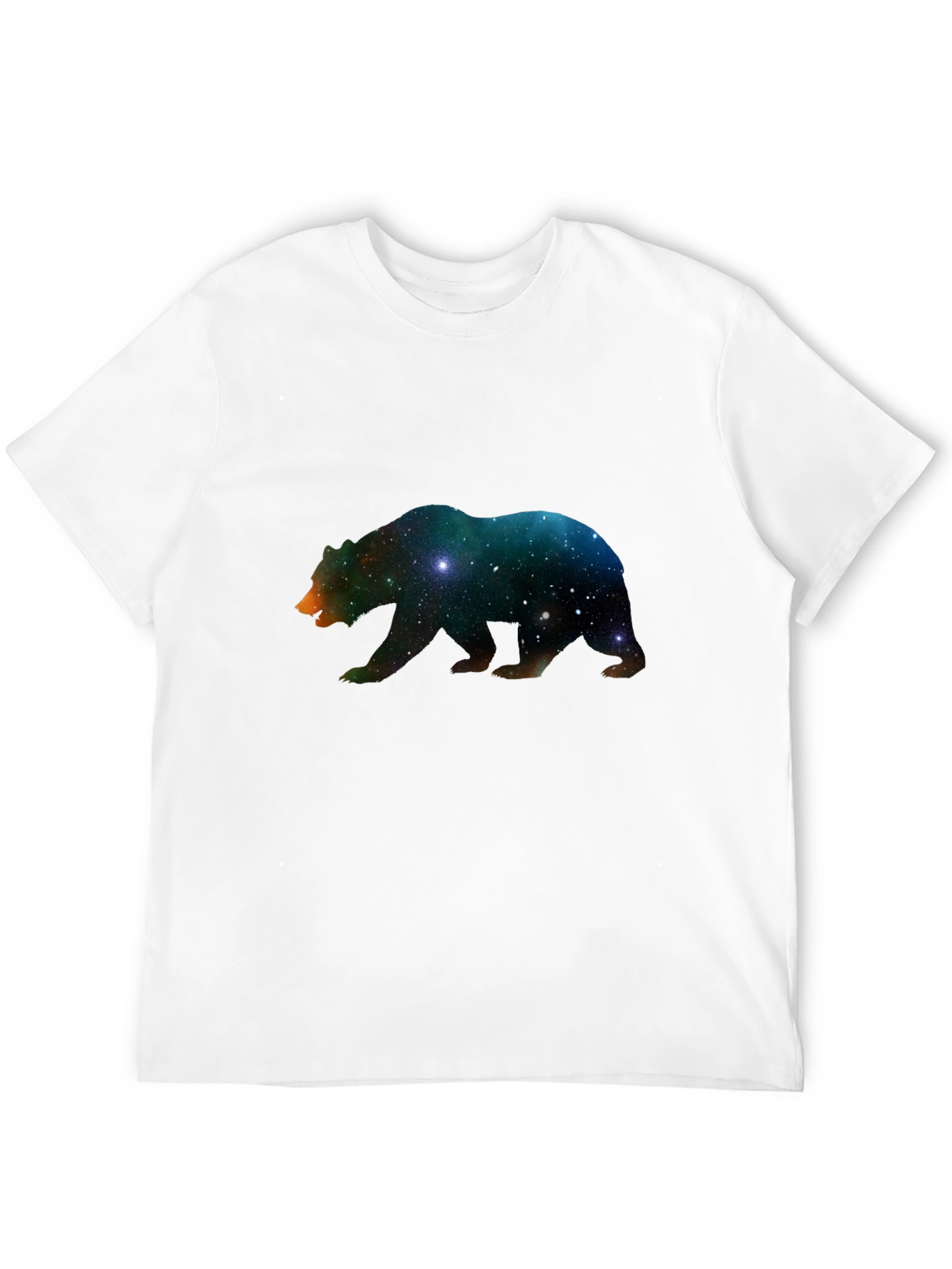 Black Cosmic Bear Graphic Tee - Black Unisex T-Shirt view 12
