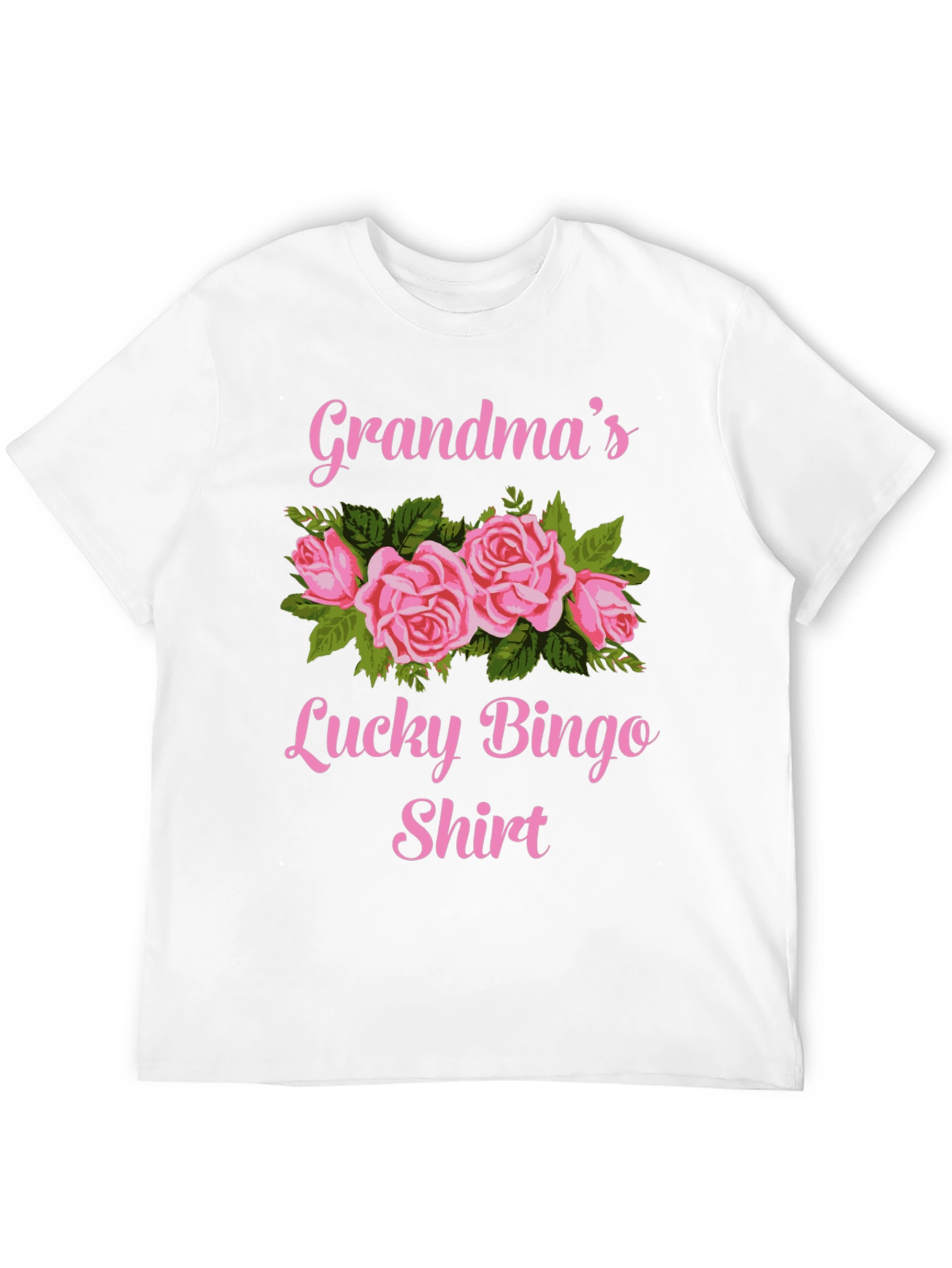 Grandma's Lucky Bingo Shirt - Floral Graphic Tee - 12