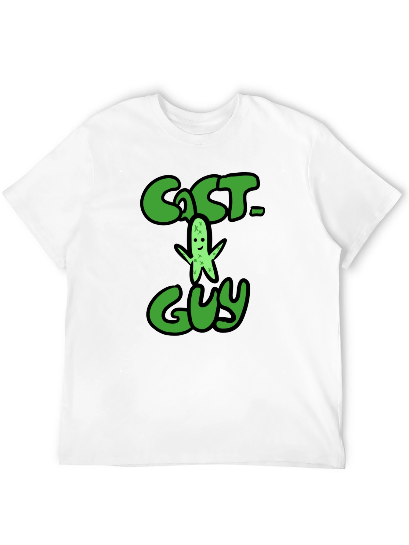 Black Cactus Guy Graphic Print T-Shirt view 12