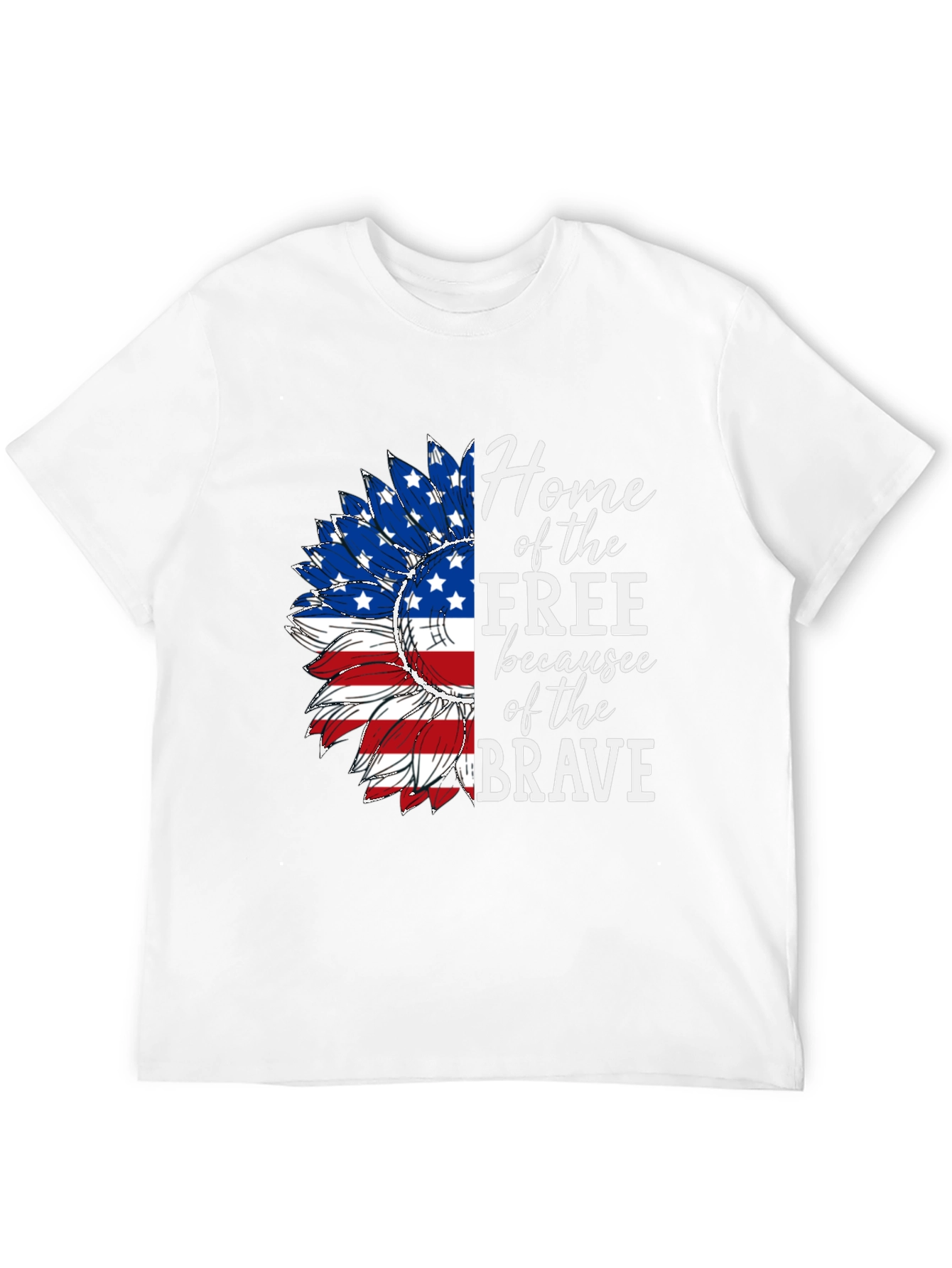 Black Patriotic Sunflower Graphic Tee - Home of the Free view 12