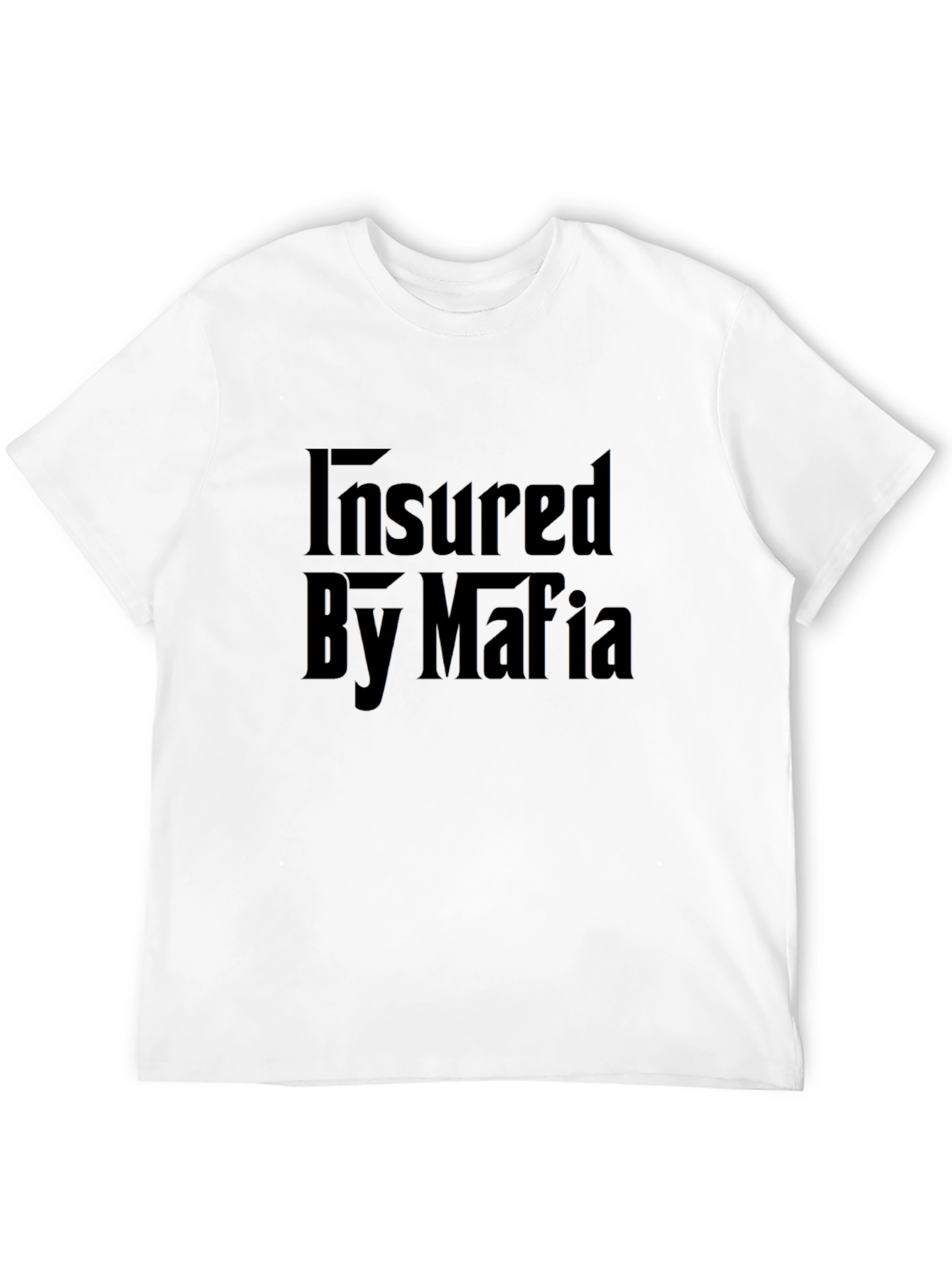 Black Insured By Mafia Graphic T-Shirt - Black view 12