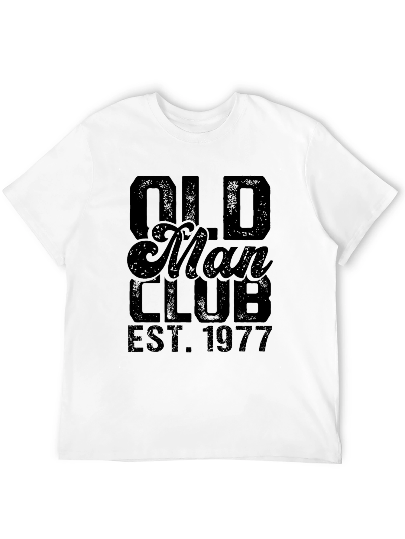 Black Old Man Club EST 1977 Black T-Shirt view 12