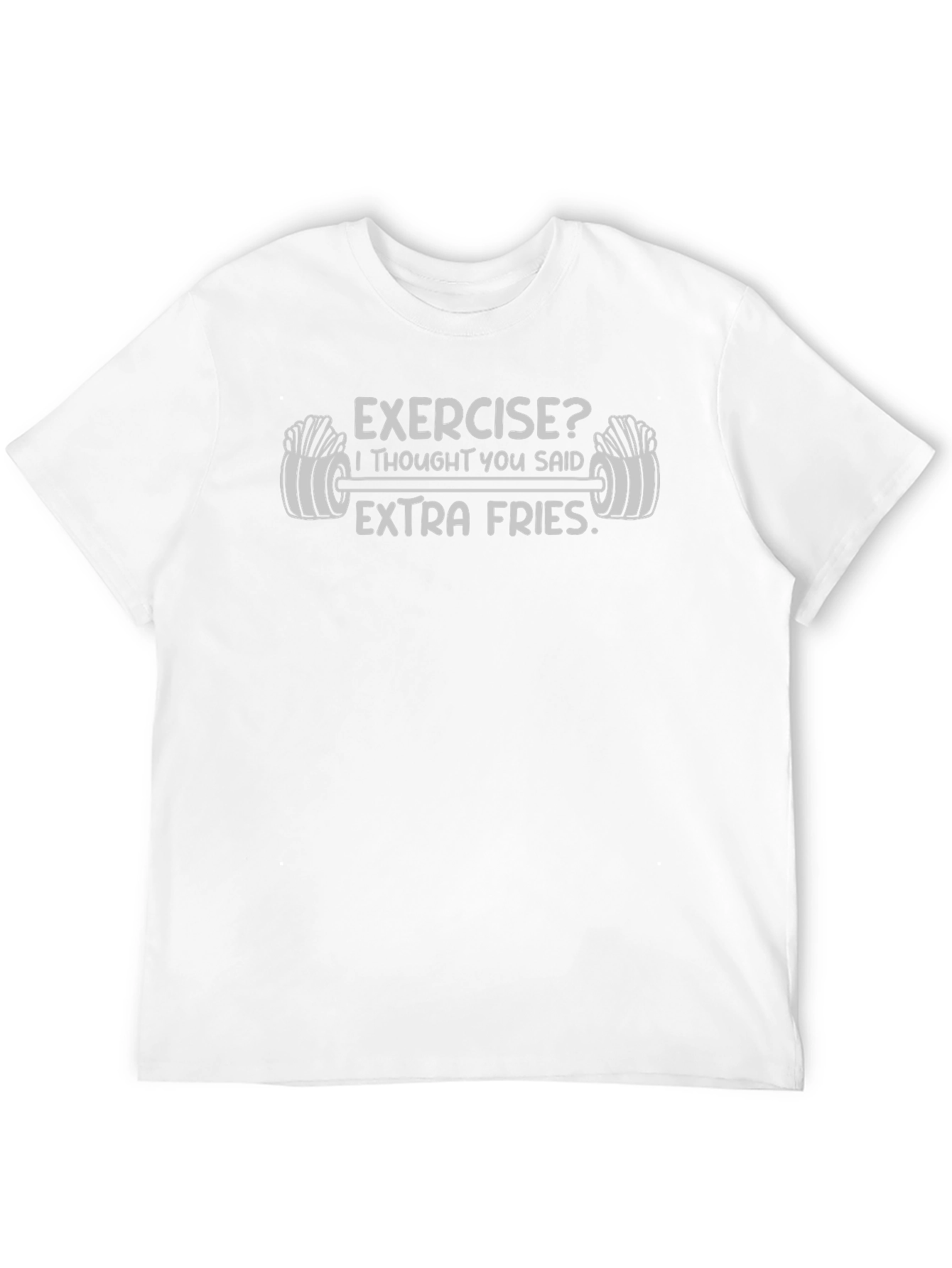 Black Exercise? Extra Fries Black Graphic Tee view 12
