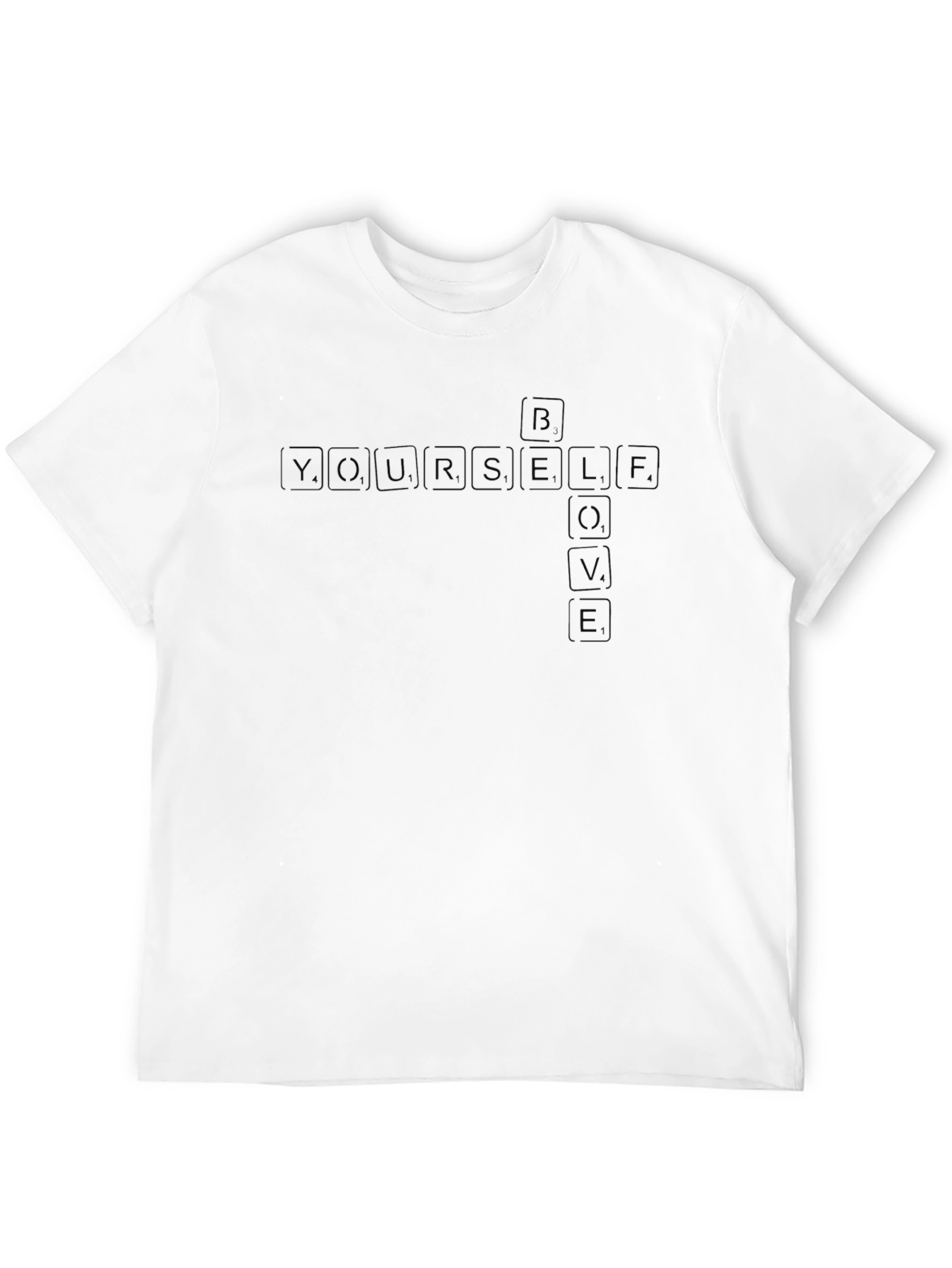 Black Be Yourself Graphic Tee - Trendy Crew Neck T-Shirt view 12