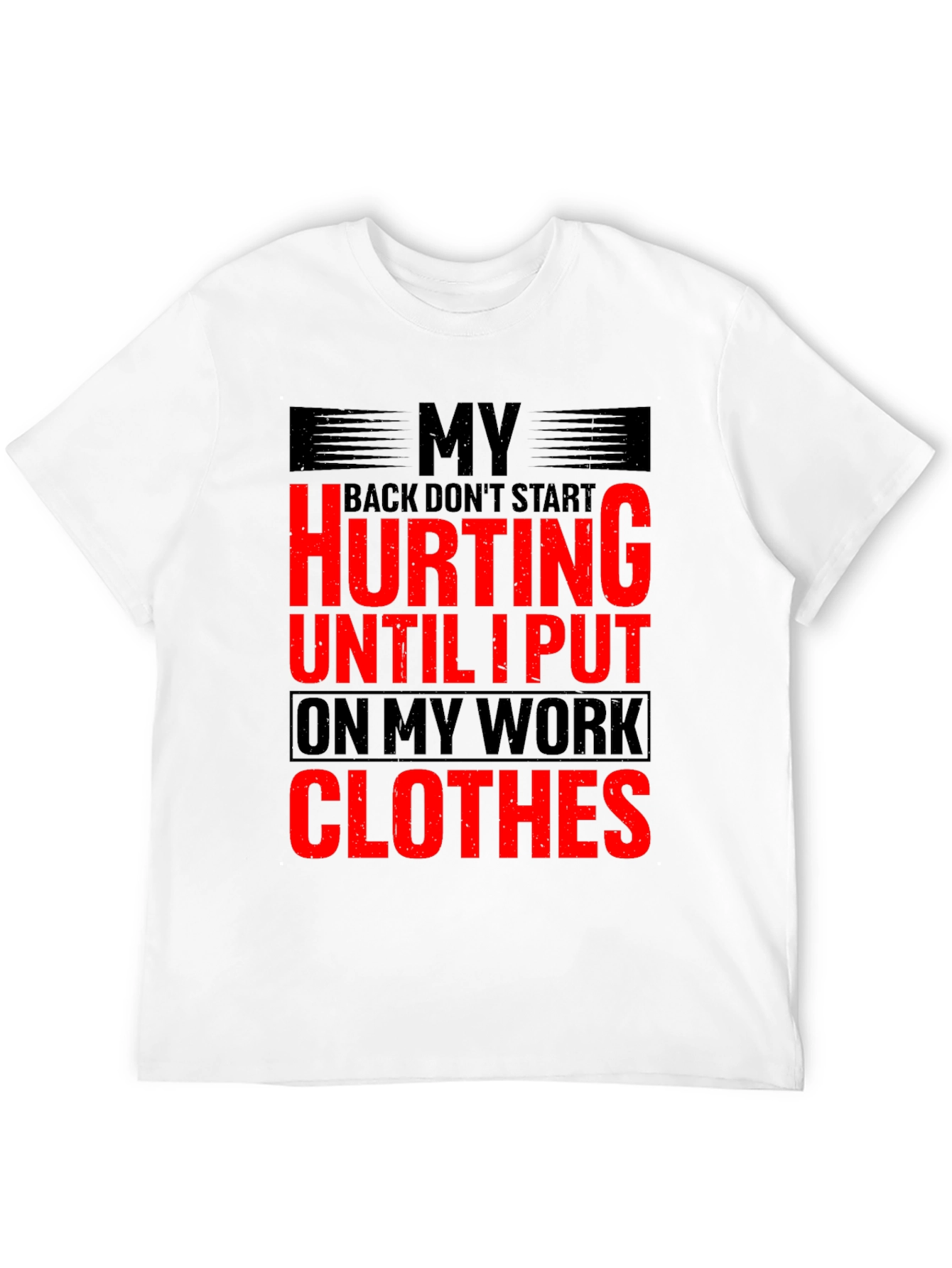 Black Funny Work Clothes Back Pain T-Shirt view 12