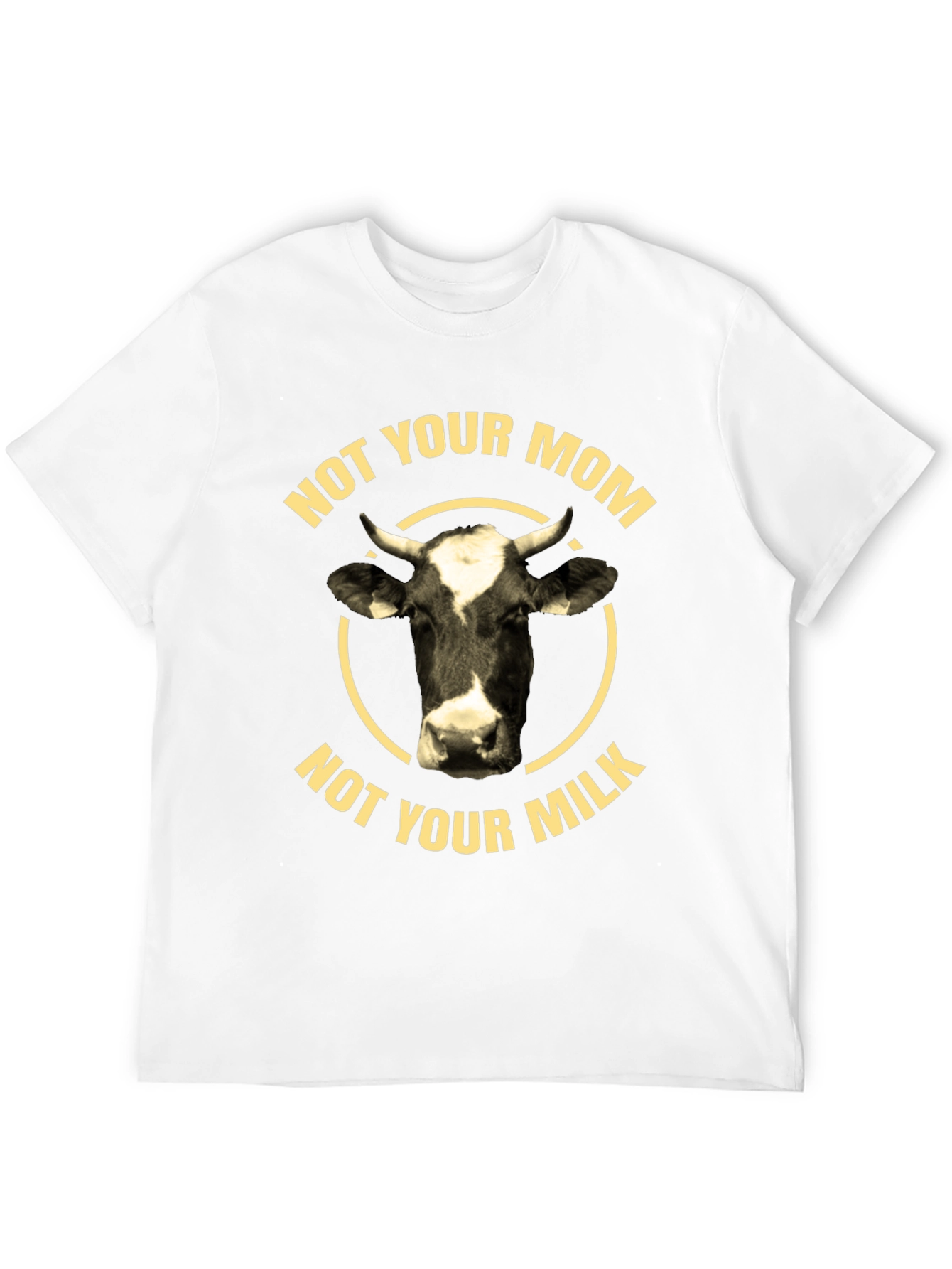 Black Not Your Mom, Not Your Milk T-Shirt - Vegan Cow Design view 12