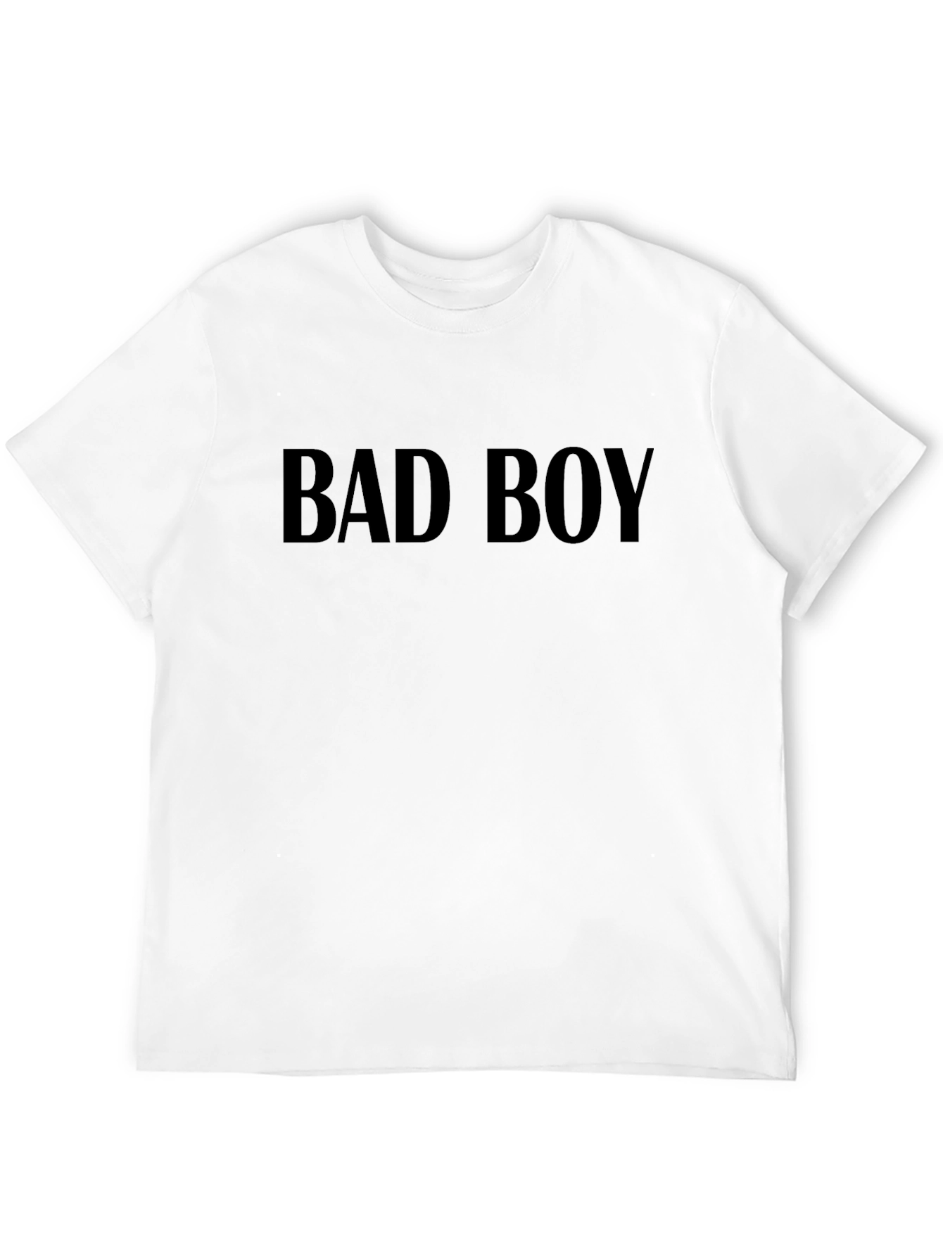 Black Men's "Bad Boy" Graphic Print T-Shirt - Bold Casual Wear view 12