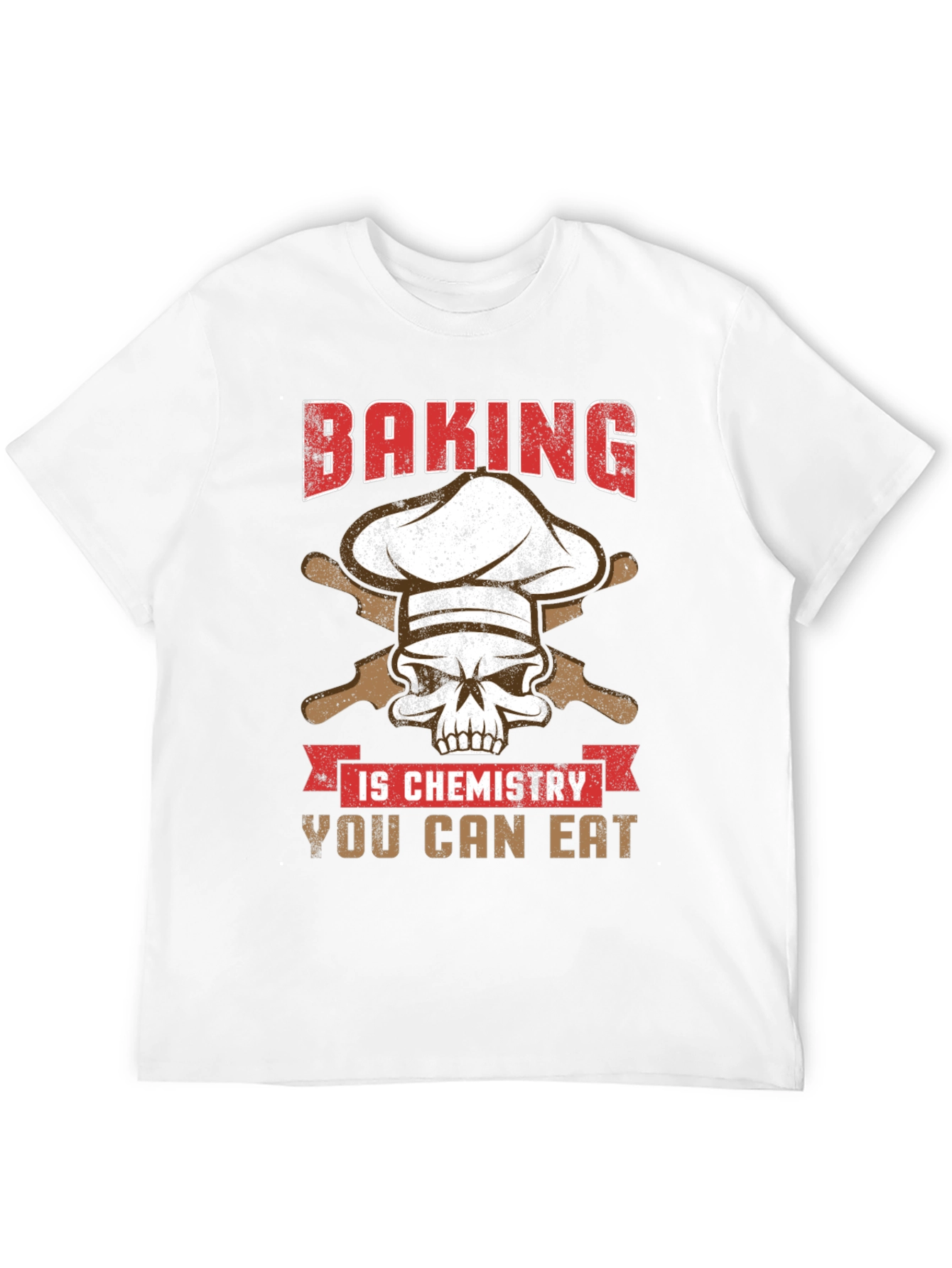 Black Baking is Chemistry Funny Skull T-Shirt view 12
