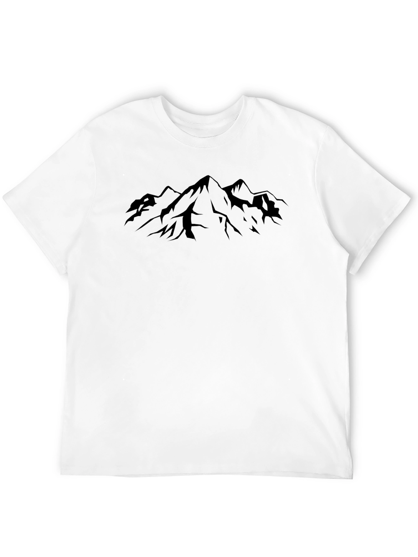 Black Black Mountain Silhouette Graphic T-Shirt view 12