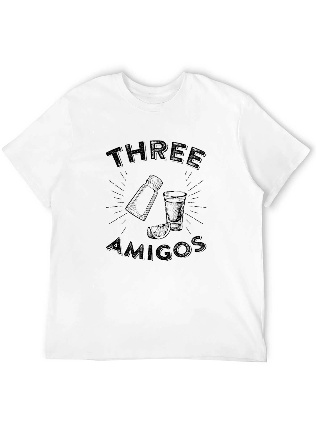 Black Three Amigos Graphic T-Shirt - Classic Crew Neck view 12