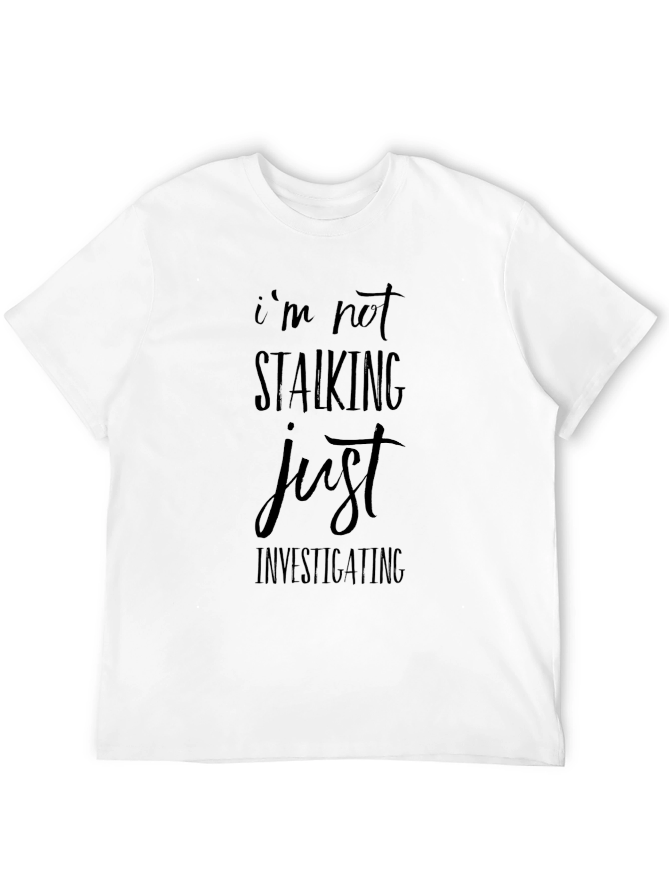 Black Funny Investigating Graphic T-Shirt view 12