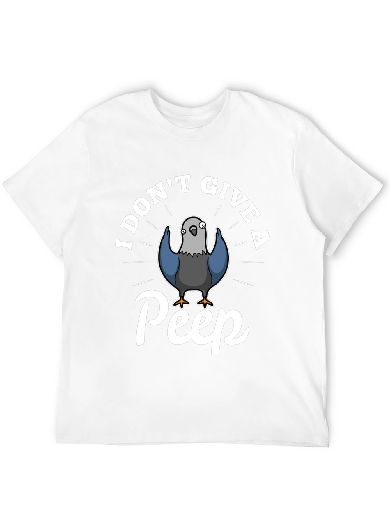 Black I Don't Give A Peep Funny Pigeon T-Shirt view 12