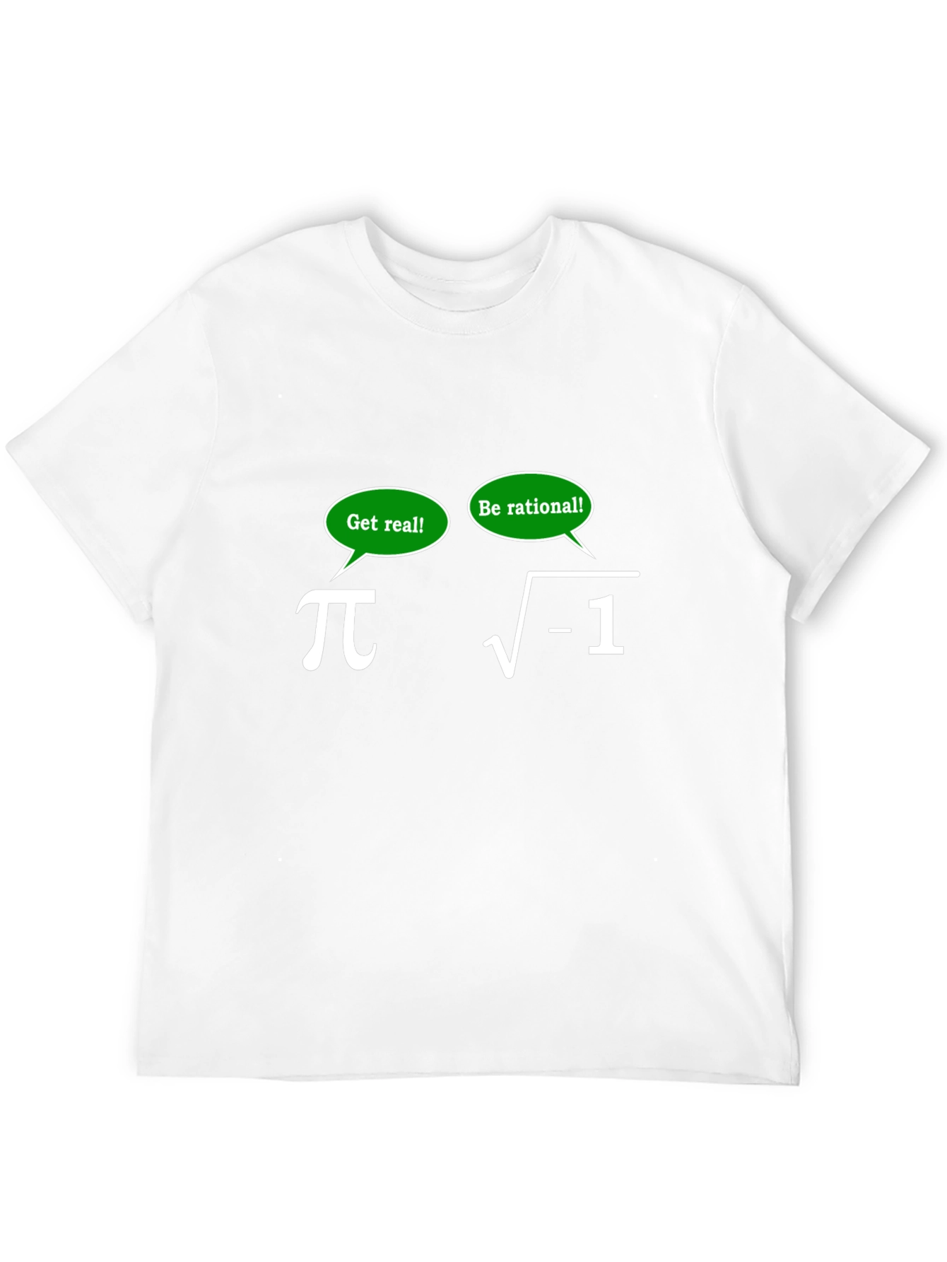 Black Math Humor T-Shirt - Get Real! Be Rational! view 12
