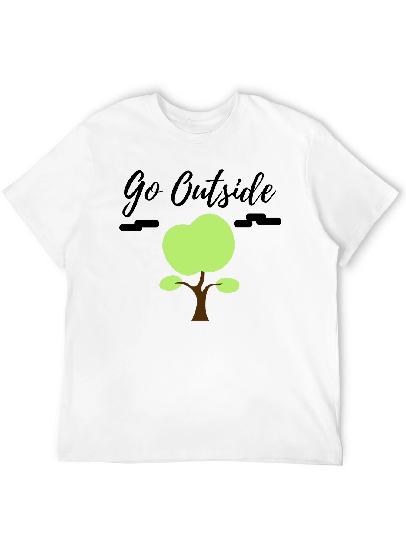 Black Go Outside Graphic Tee - Nature Inspired T-Shirt view 12