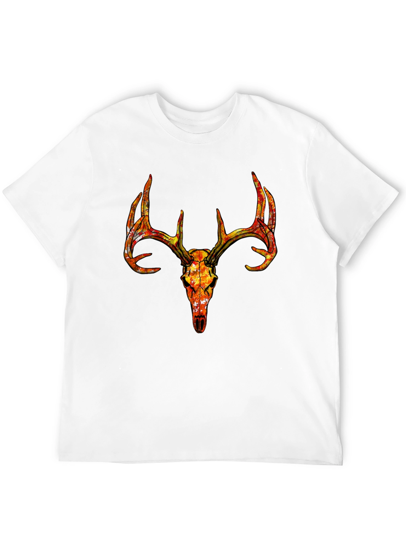 Black Deer Skull Graphic Tee - Bold Stag Design view 12