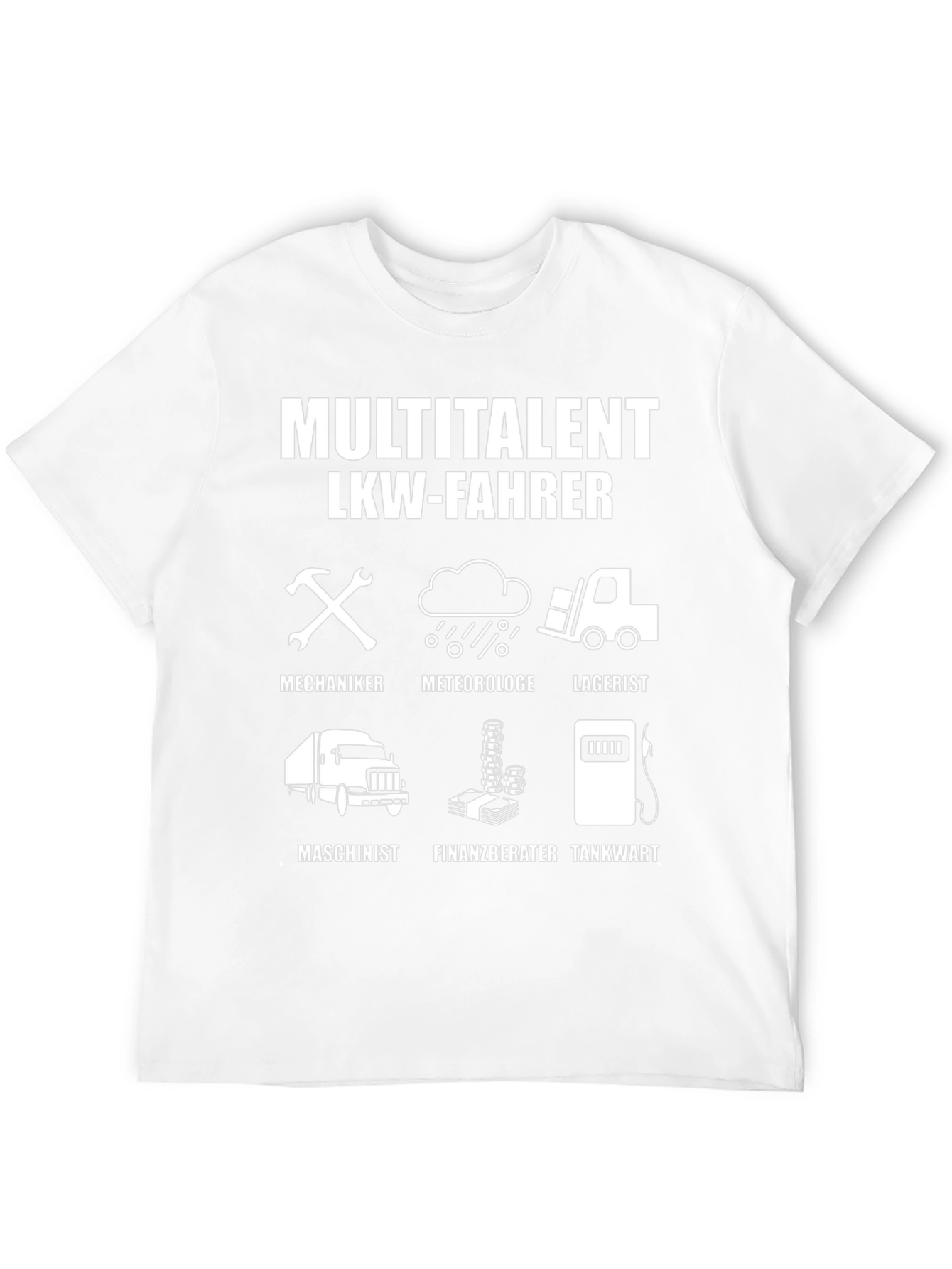 Black Multitalent LKW-Fahrer Black Graphic T-Shirt view 12