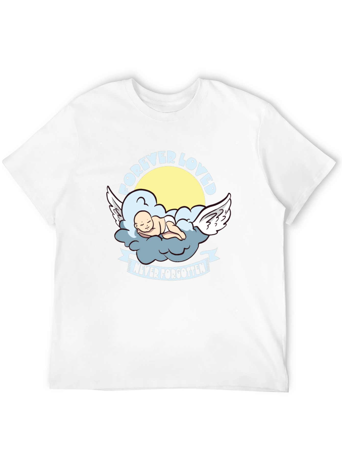 Black Forever Loved Baby Angel Graphic Tee view 12