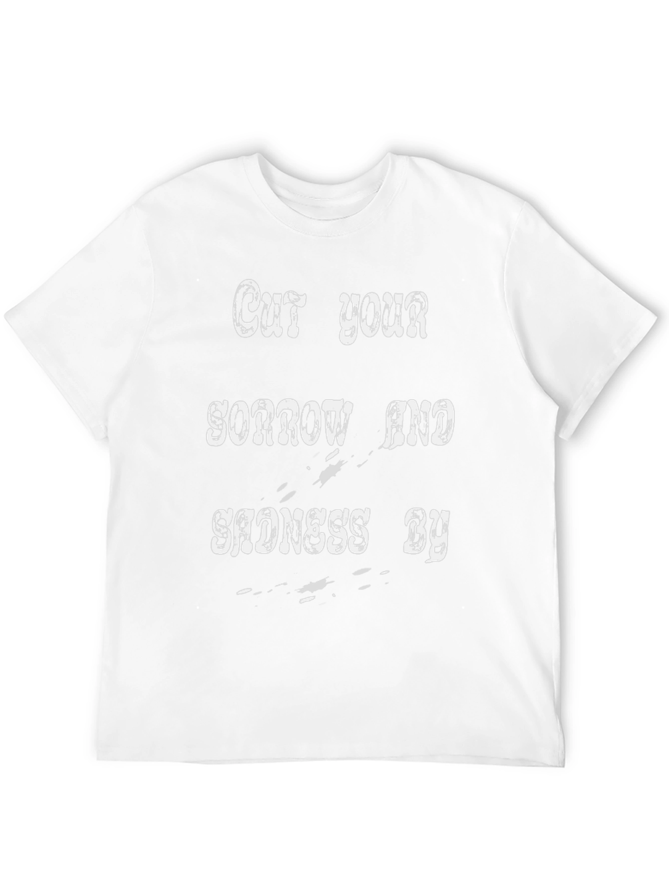 Black Cut Your Sorrow T-Shirt, Black Graphic Tee view 12