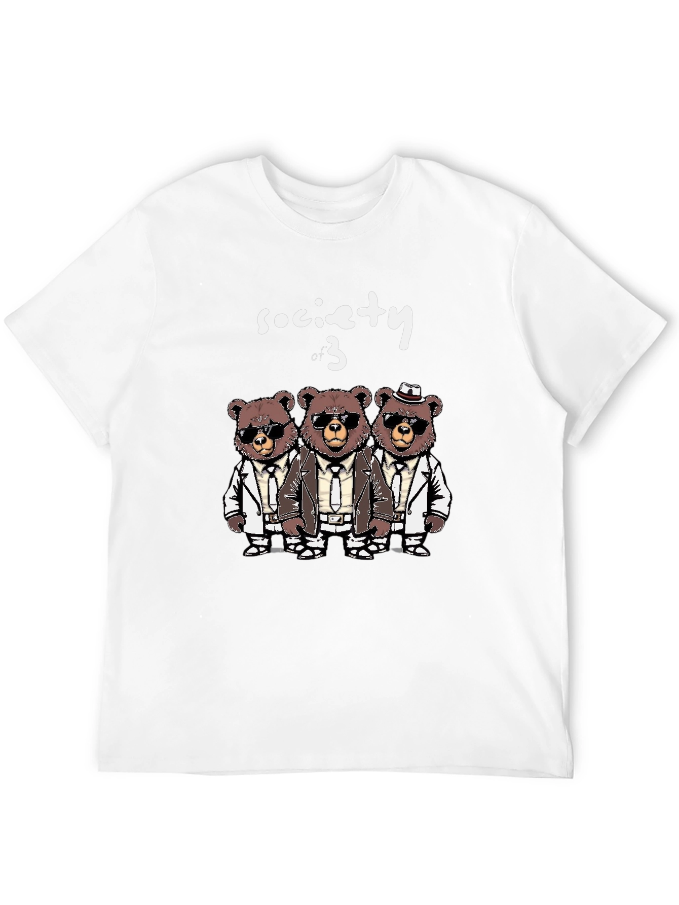 Black Society of 3 Bears T-Shirt - Trendy & Unique! view 12