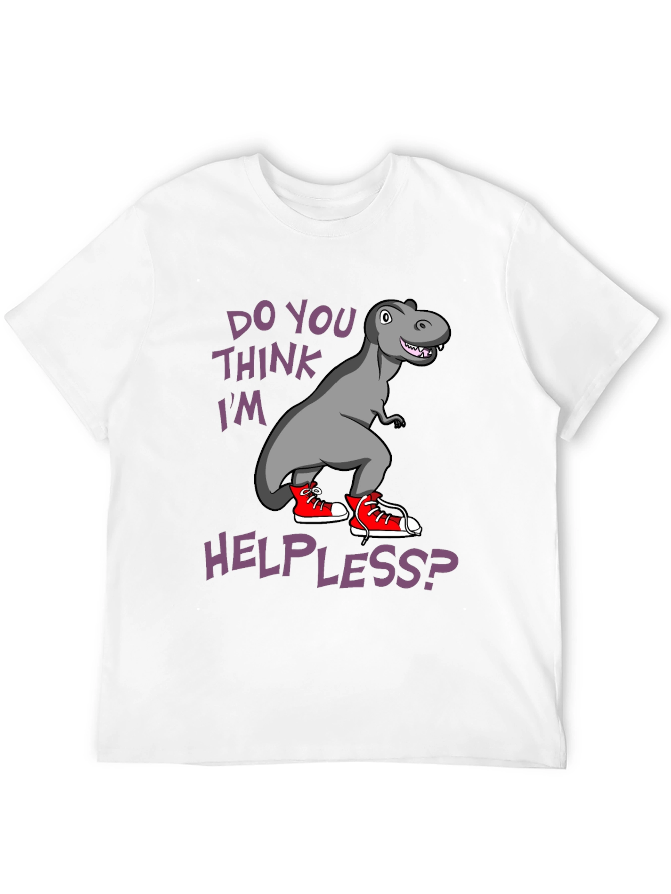 Black Dino Sneaker T-Shirt - Do You Think I'm Helpless? view 12