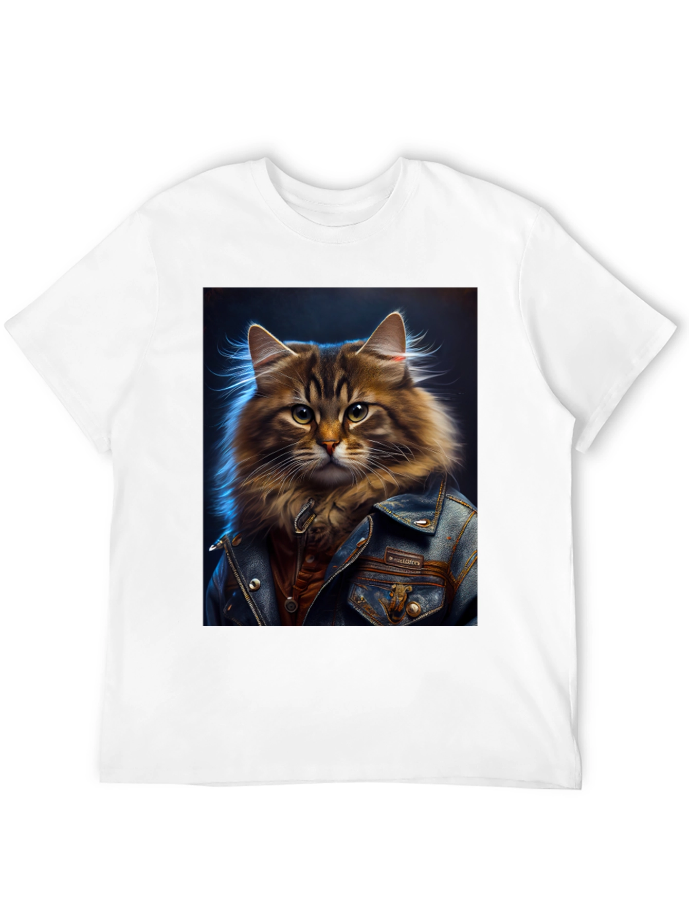 Black Cat in Jacket Graphic Tee - Cool & Unique view 12