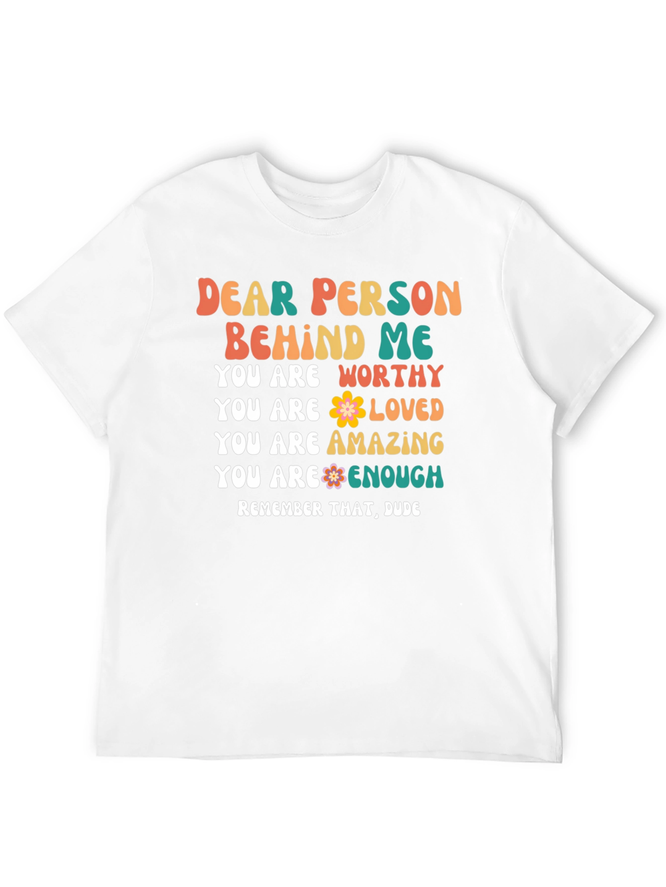 Black Dear Person Behind Me Graphic T-Shirt view 12