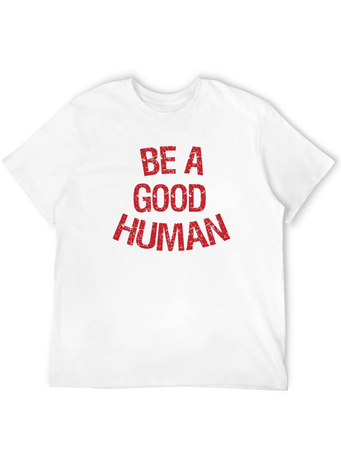 Black Be A Good Human Graphic Tee - Black Cotton T-Shirt view 12