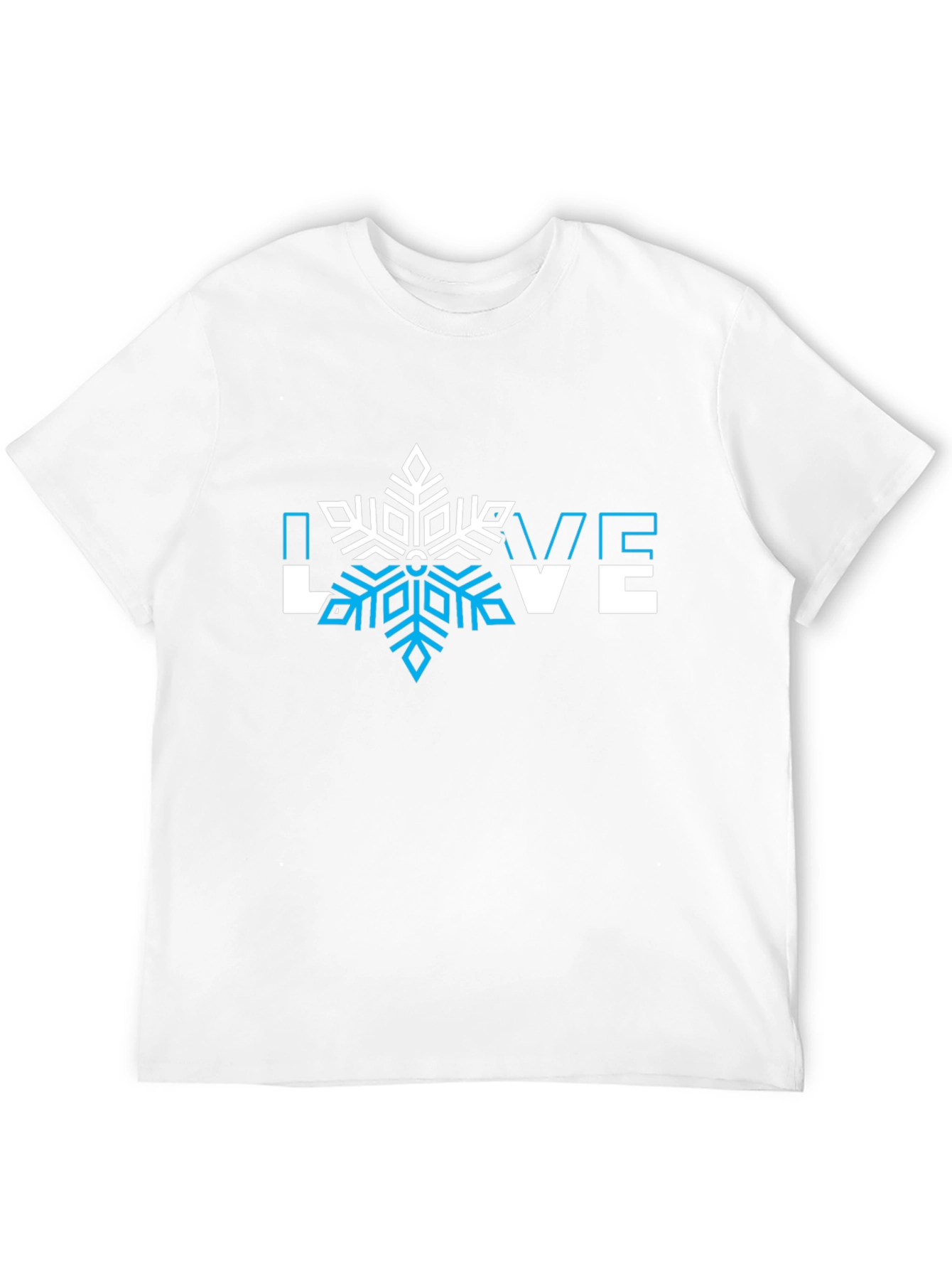 Black Winter Love Snowflake Graphic Tee - Black view 12