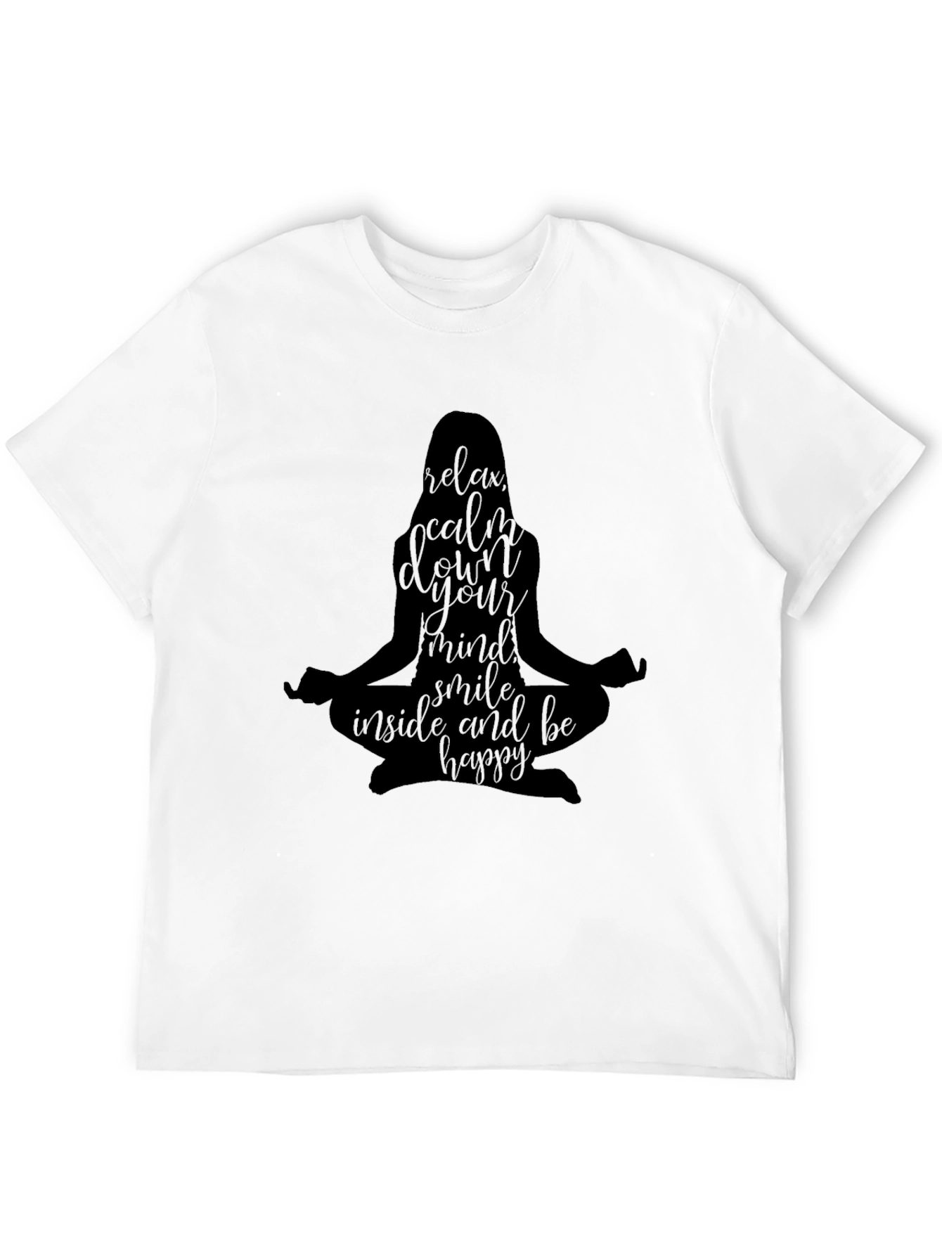 Black Relax Mind Graphic T-Shirt - Yoga Meditation Tee view 12