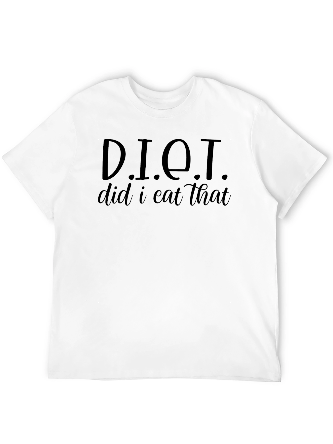 Black DIET Did I Eat That? Funny Graphic T-Shirt view 12