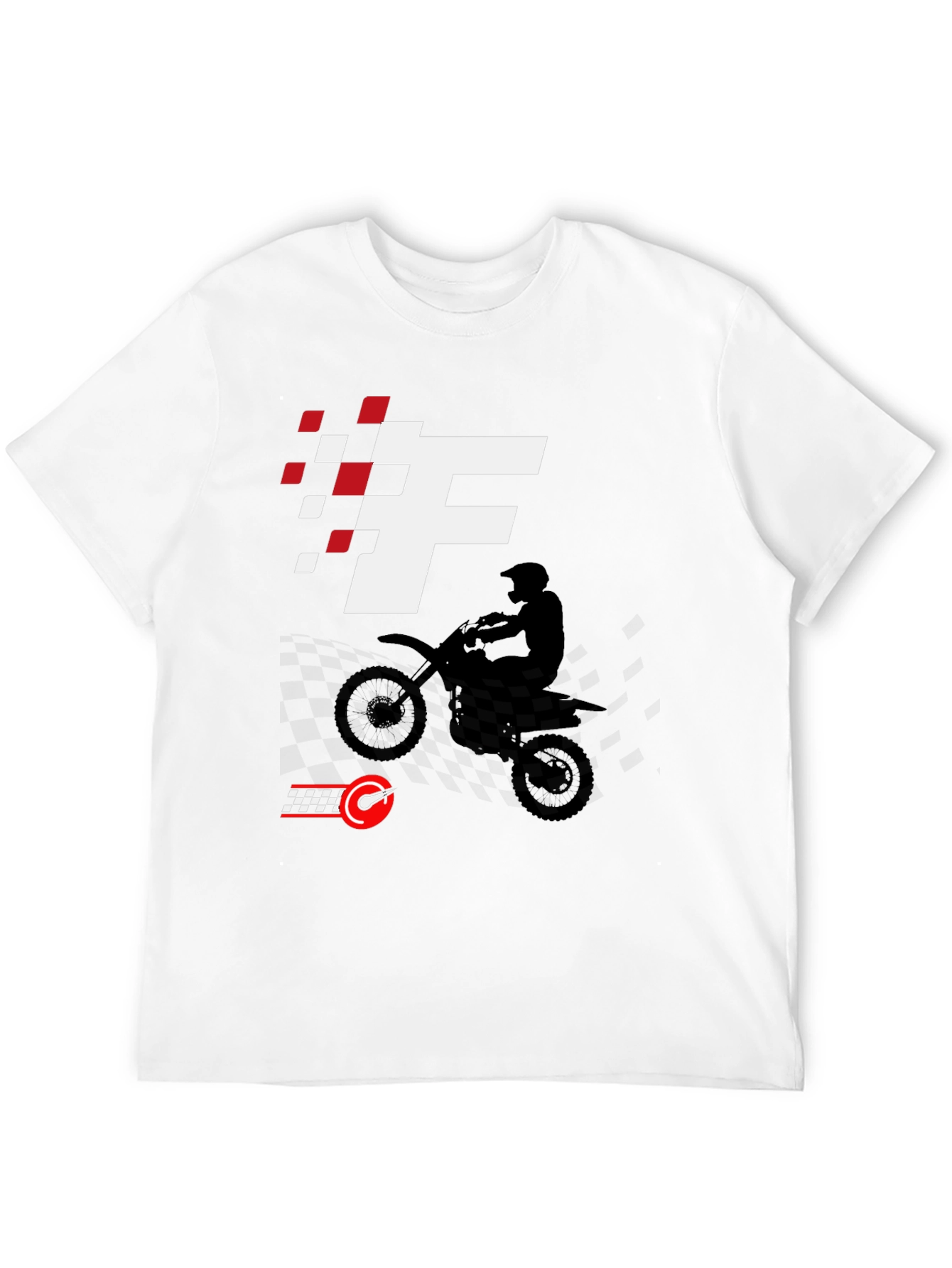 Black Motocross Rider Graphic Tee - Race Ready Style view 12