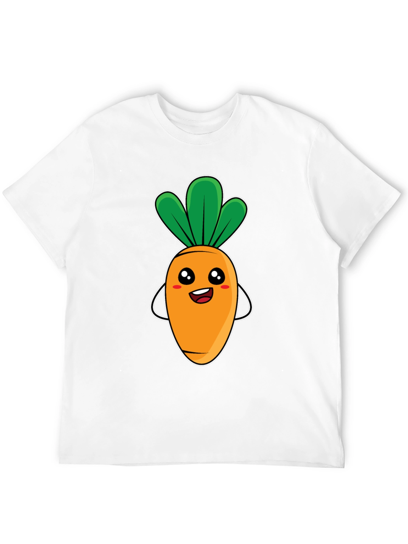 Black Cute Carrot Graphic Tee - Black Unisex T-Shirt view 12