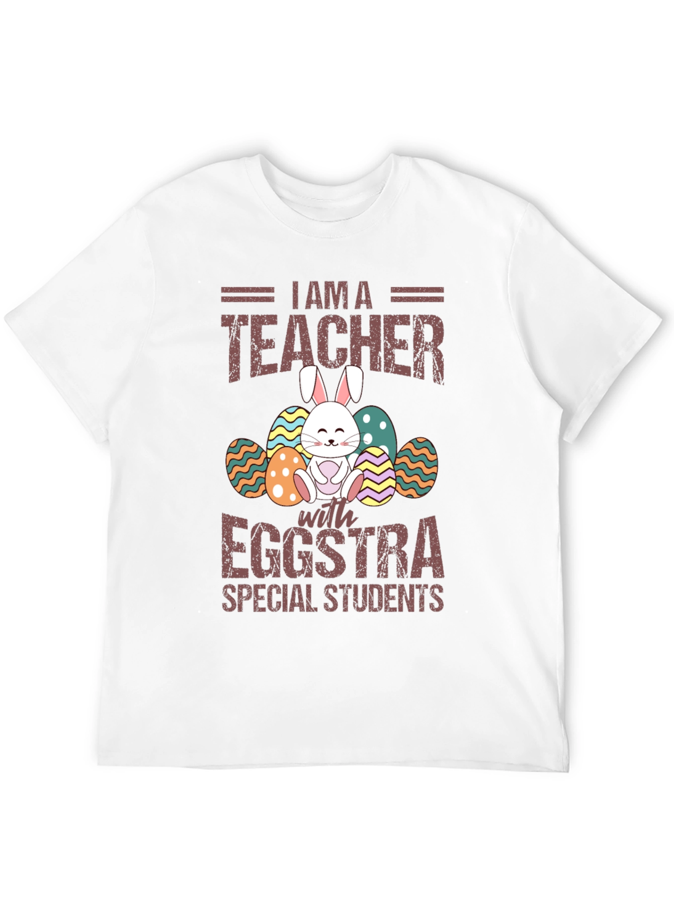Black I am a Teacher with Eggstra Special Students T-Shirt view 12