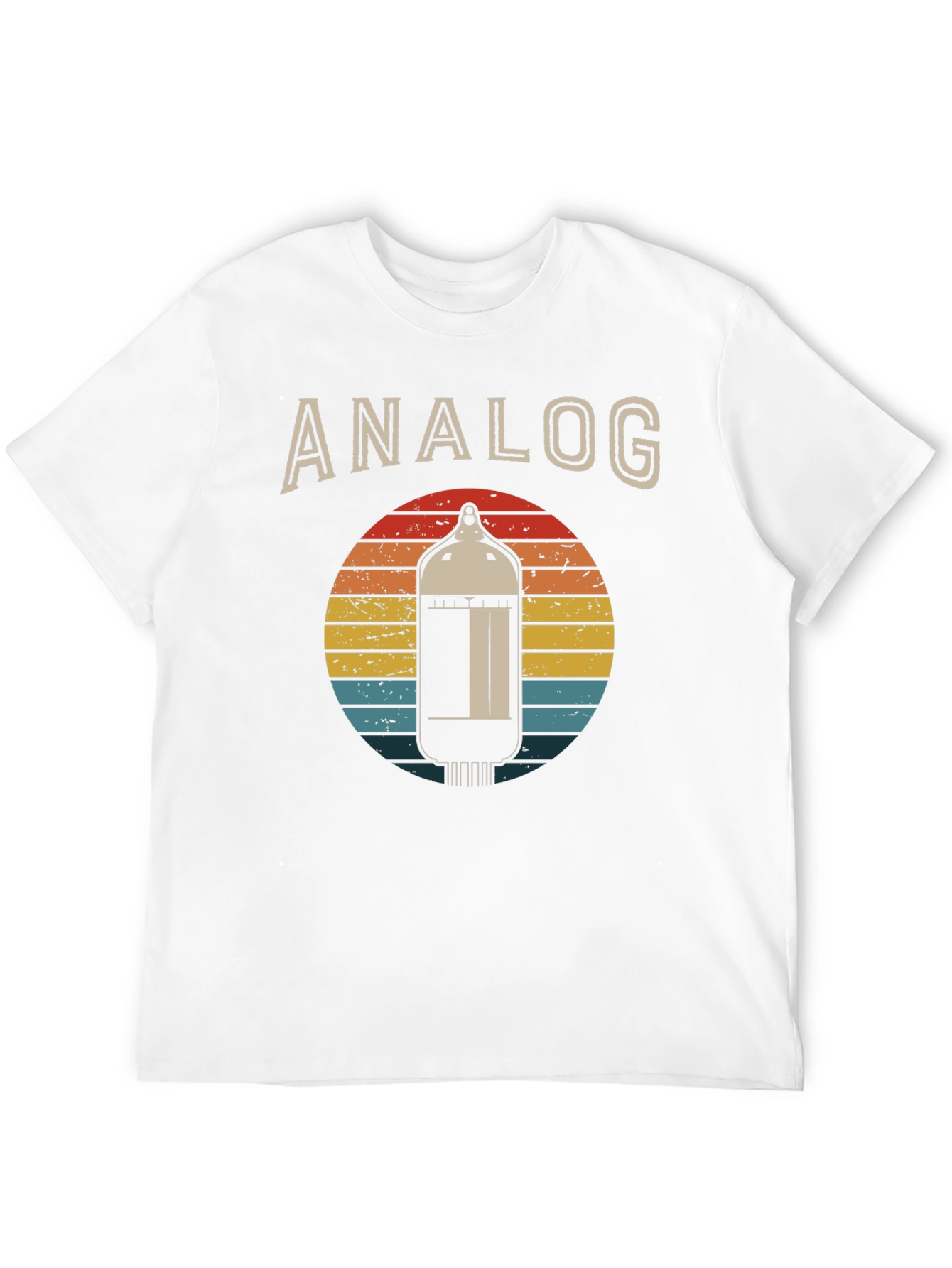 Black Analog Tube Sunset Graphic Tee - Vintage Style view 12