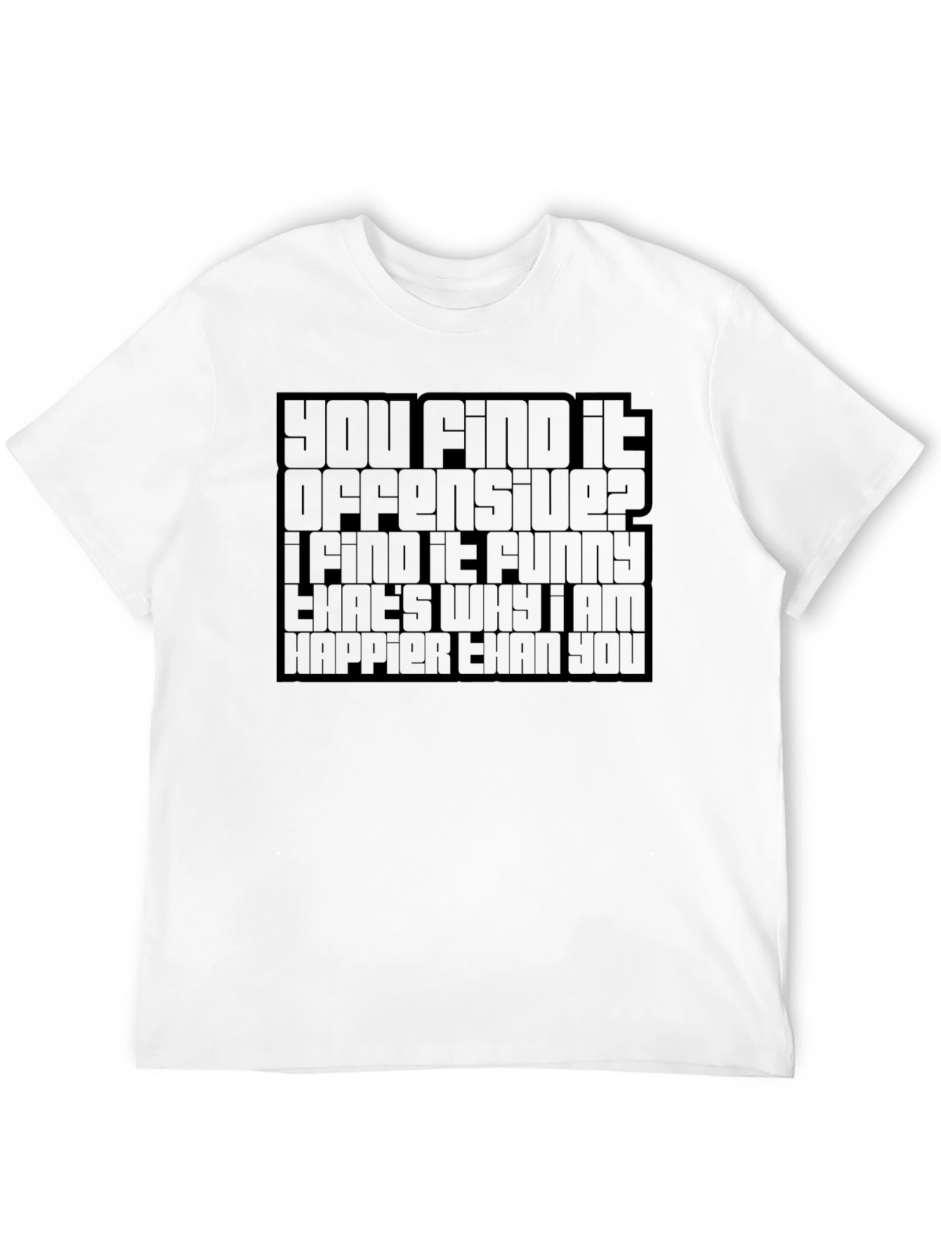 Black Offensive Humor Graphic T-Shirt view 12