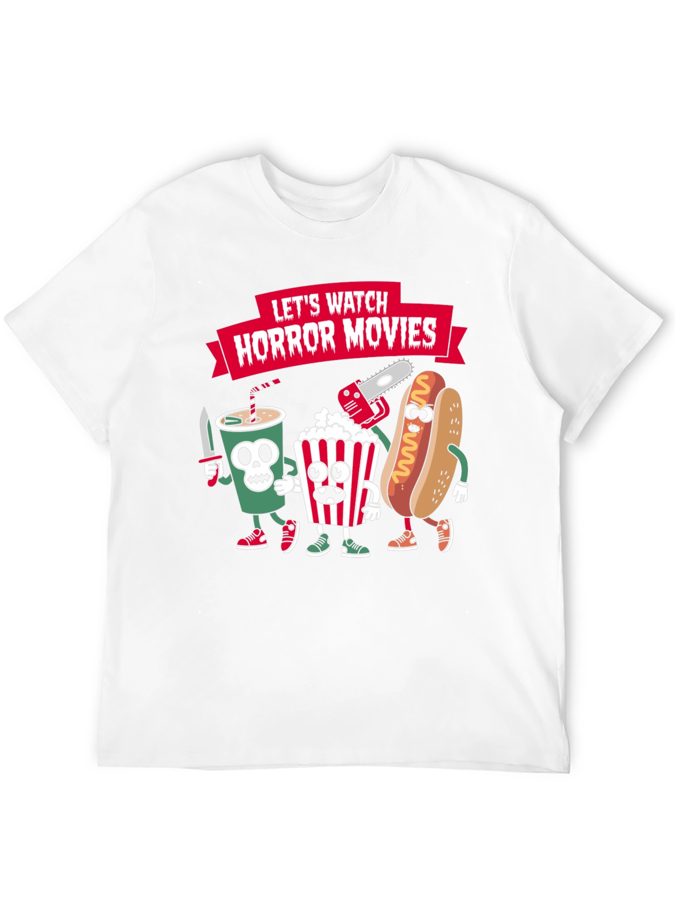 Black Horror Movie Night T-Shirt view 12