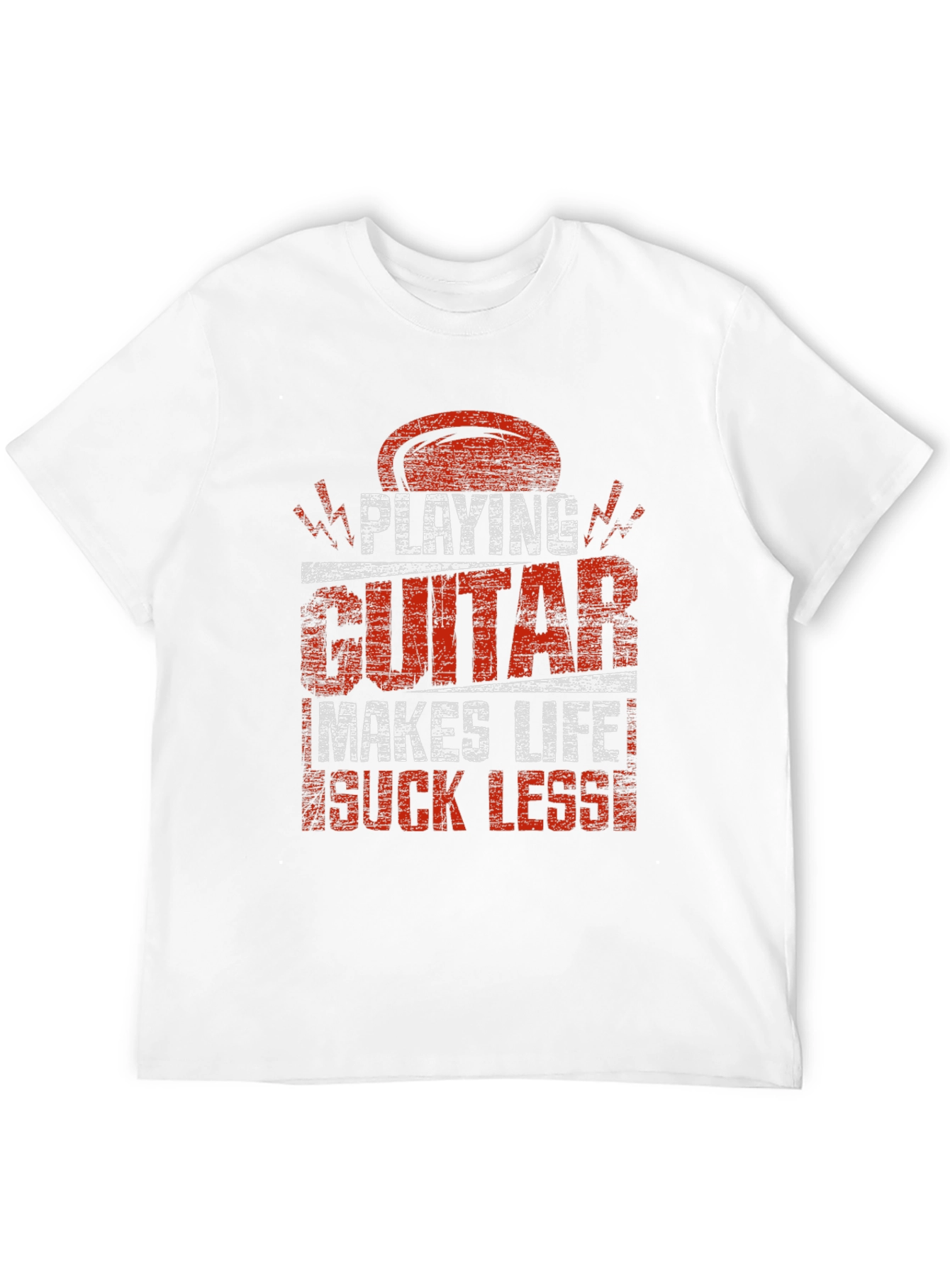 Black Playing Guitar Makes Life Suck Less T-Shirt view 12