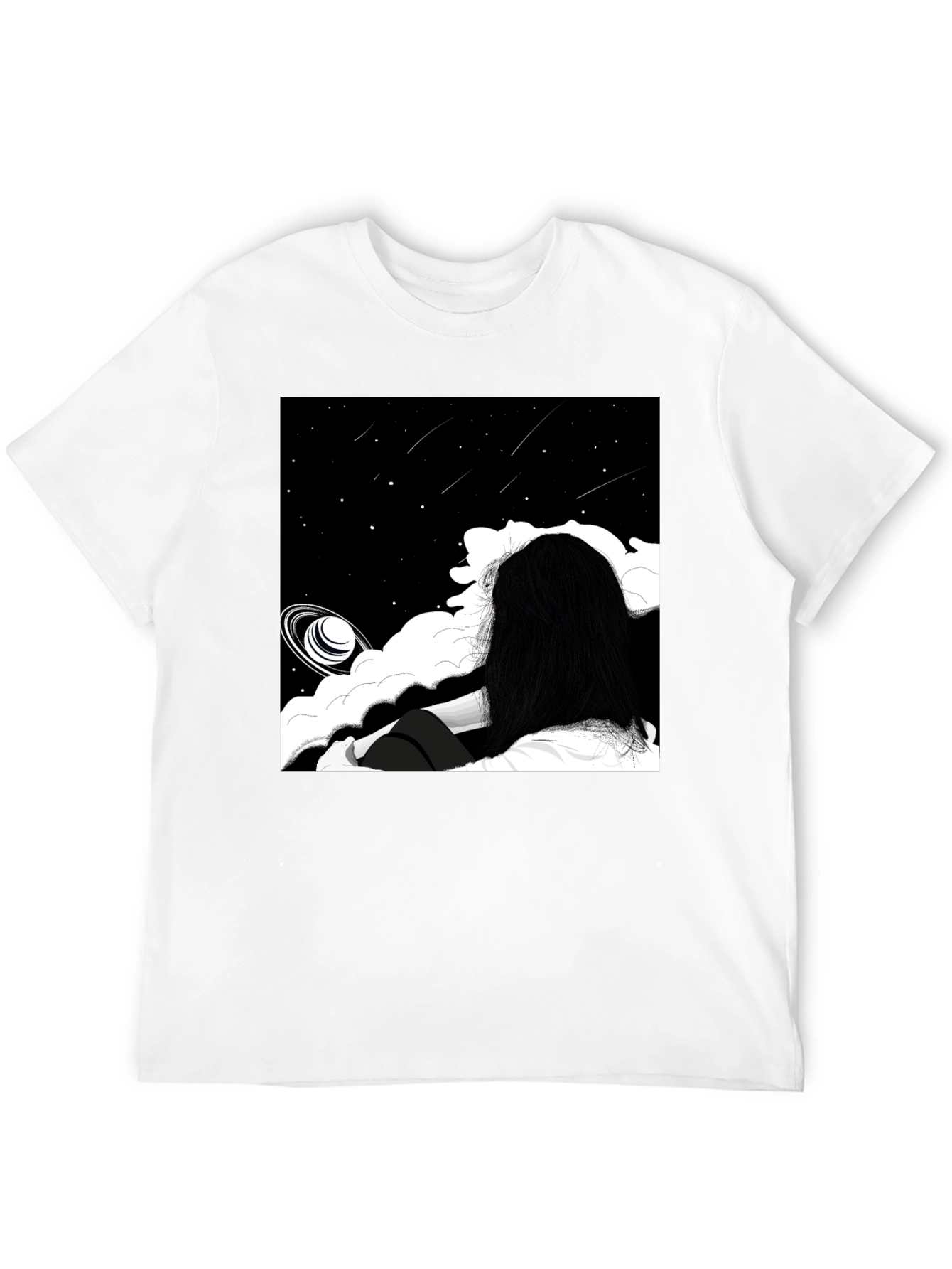 Black Cosmic Dreamscape T-Shirt view 12