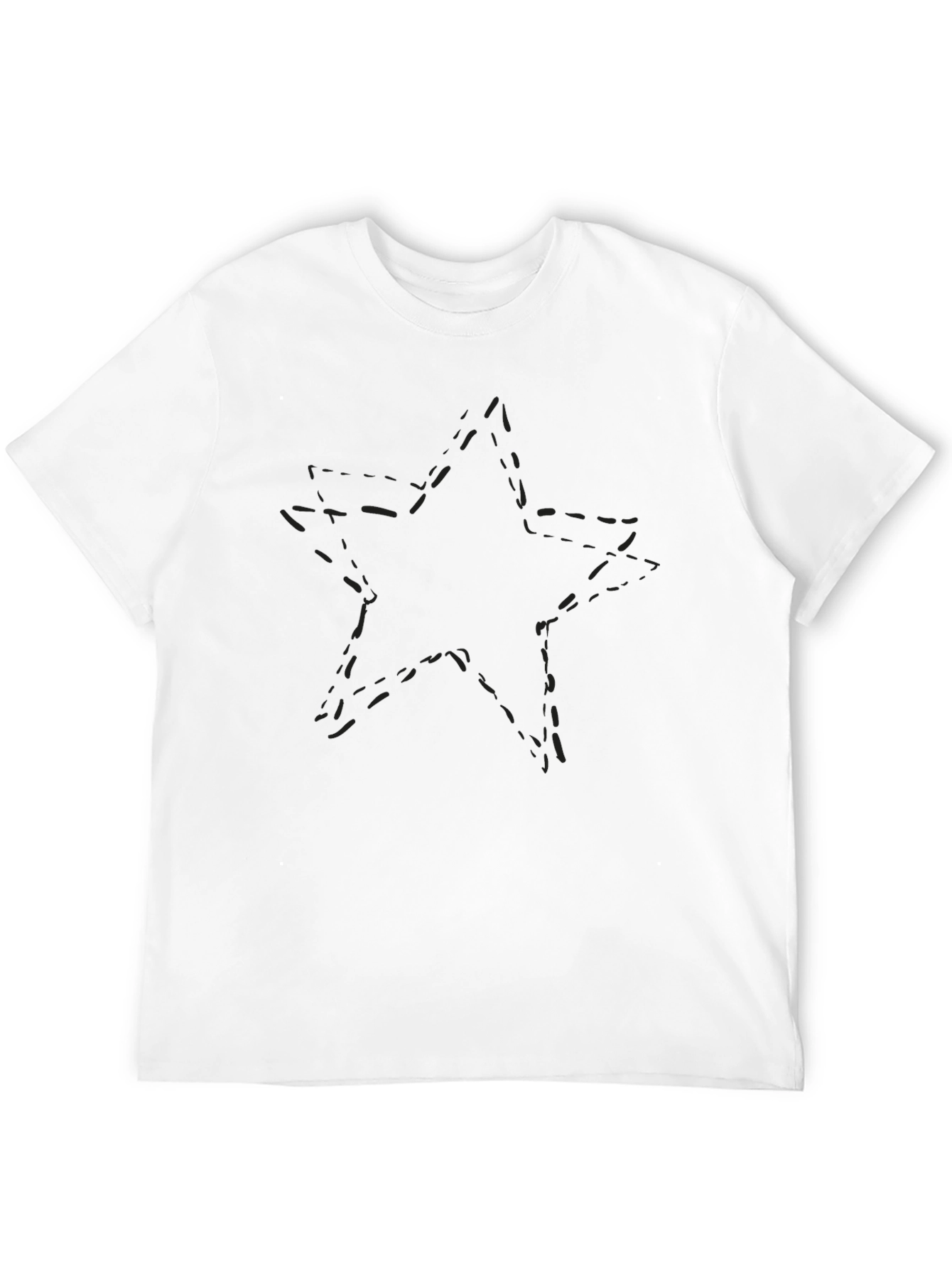 Black Men's Black Star Graphic Tee - Casual Comfort view 12