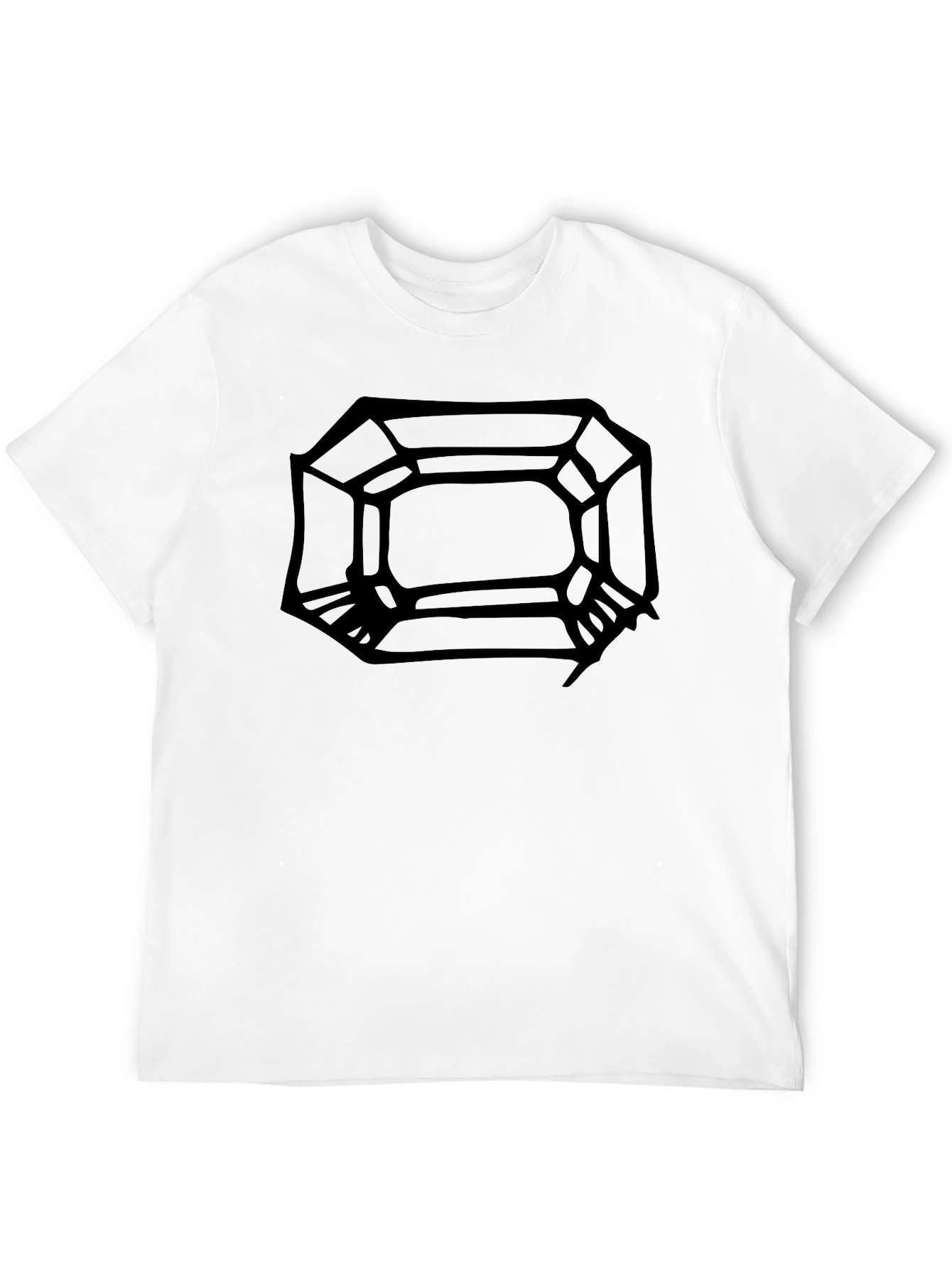 Black Abstract Black Graphic Tee - Modern Design view 12