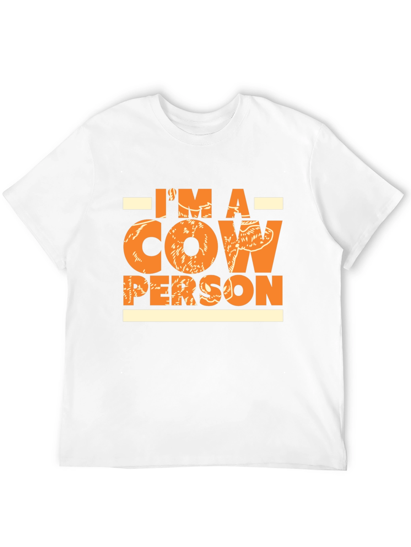 Black Cow Person Graphic Tee - Black Cotton Comfort Fit T-Shirt view 12