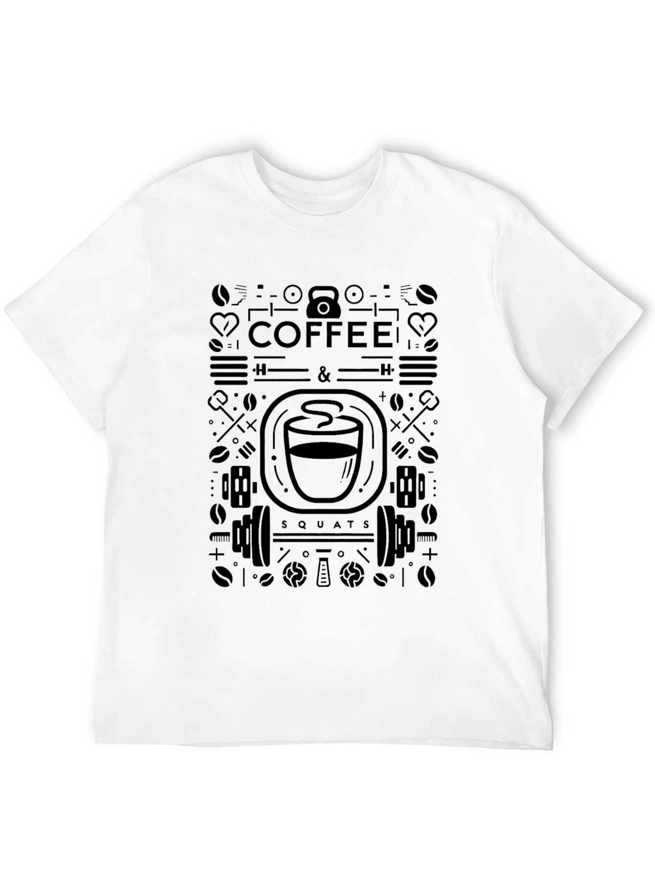 Black Coffee & Squats Graphic Tee - Black view 12