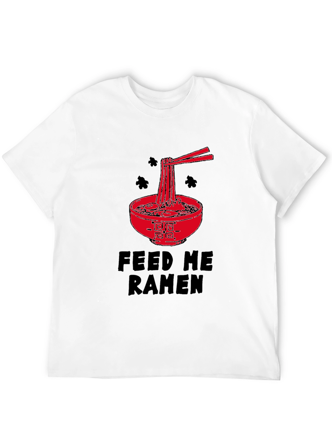Black Feed Me Ramen Graphic Tee - Black Cotton T-Shirt view 12
