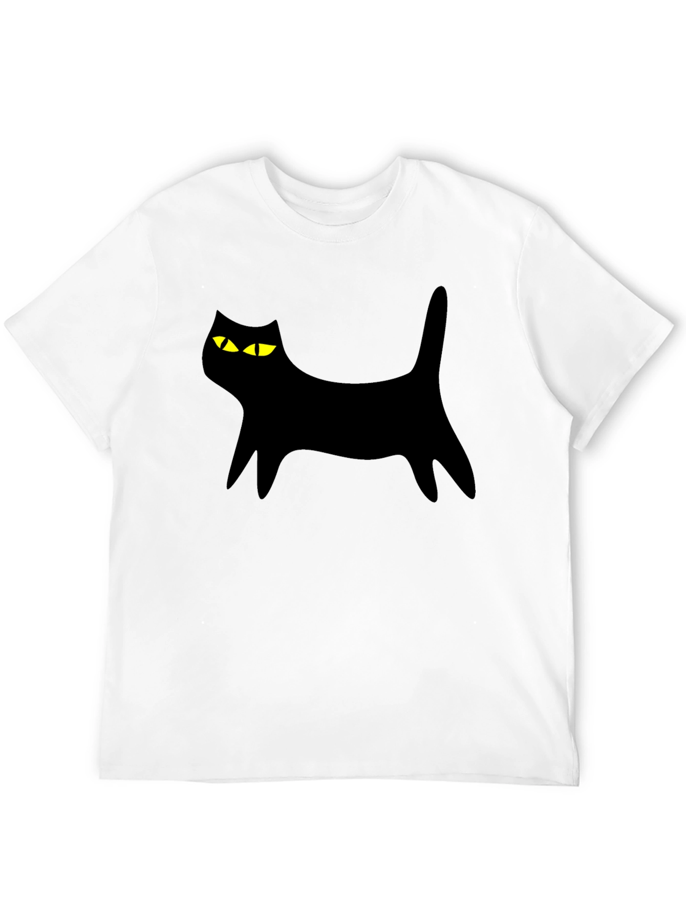 Black Black Cat Graphic Tee - Men's Cotton T-Shirt view 12