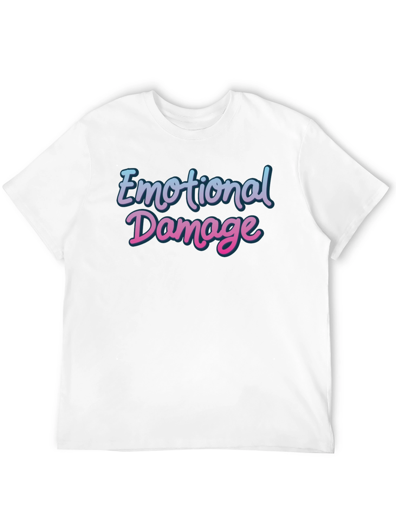Black Emotional Damage T-Shirt - Trendy Graphic Tee view 12