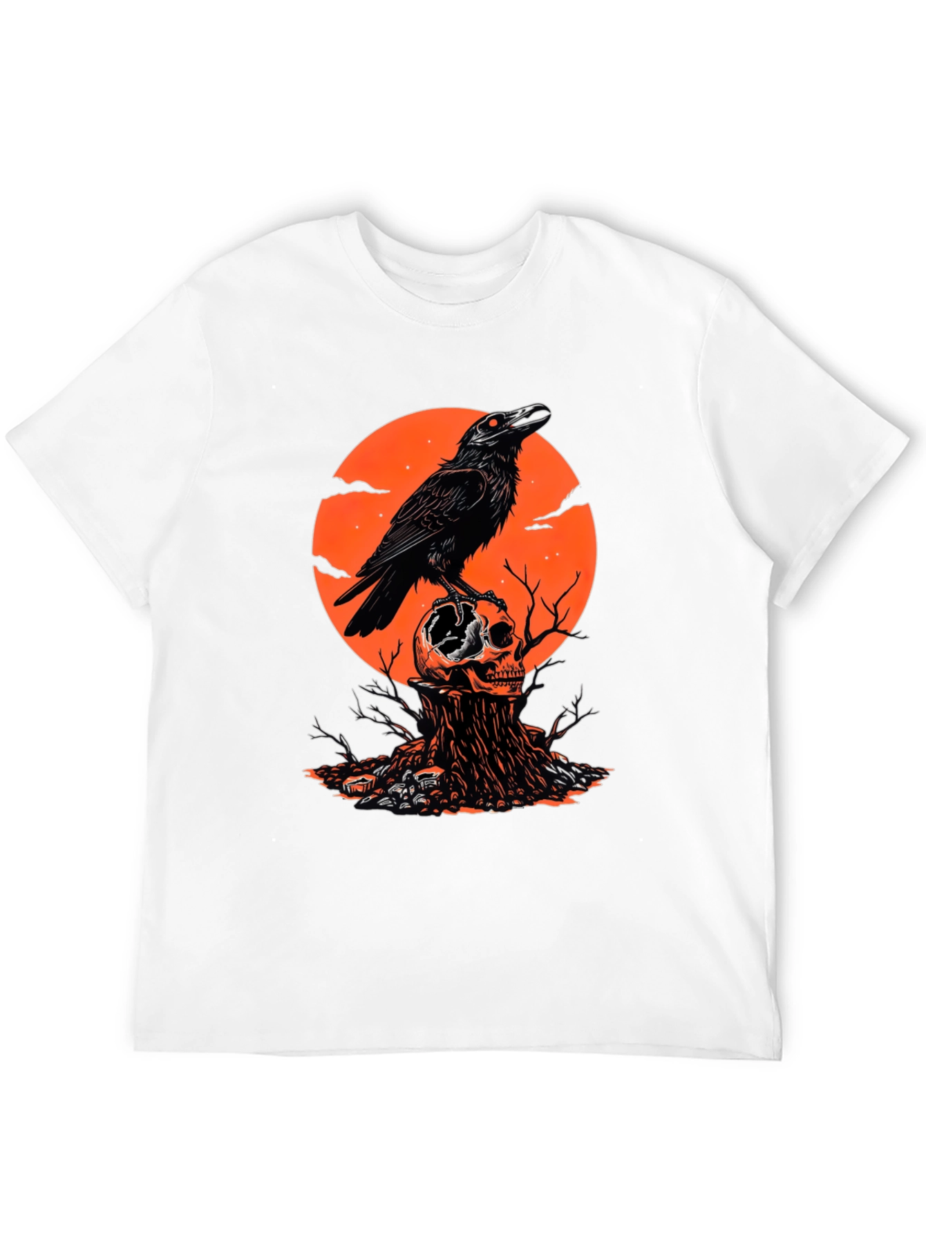 Black Raven Skull T-Shirt - Gothic Style view 12